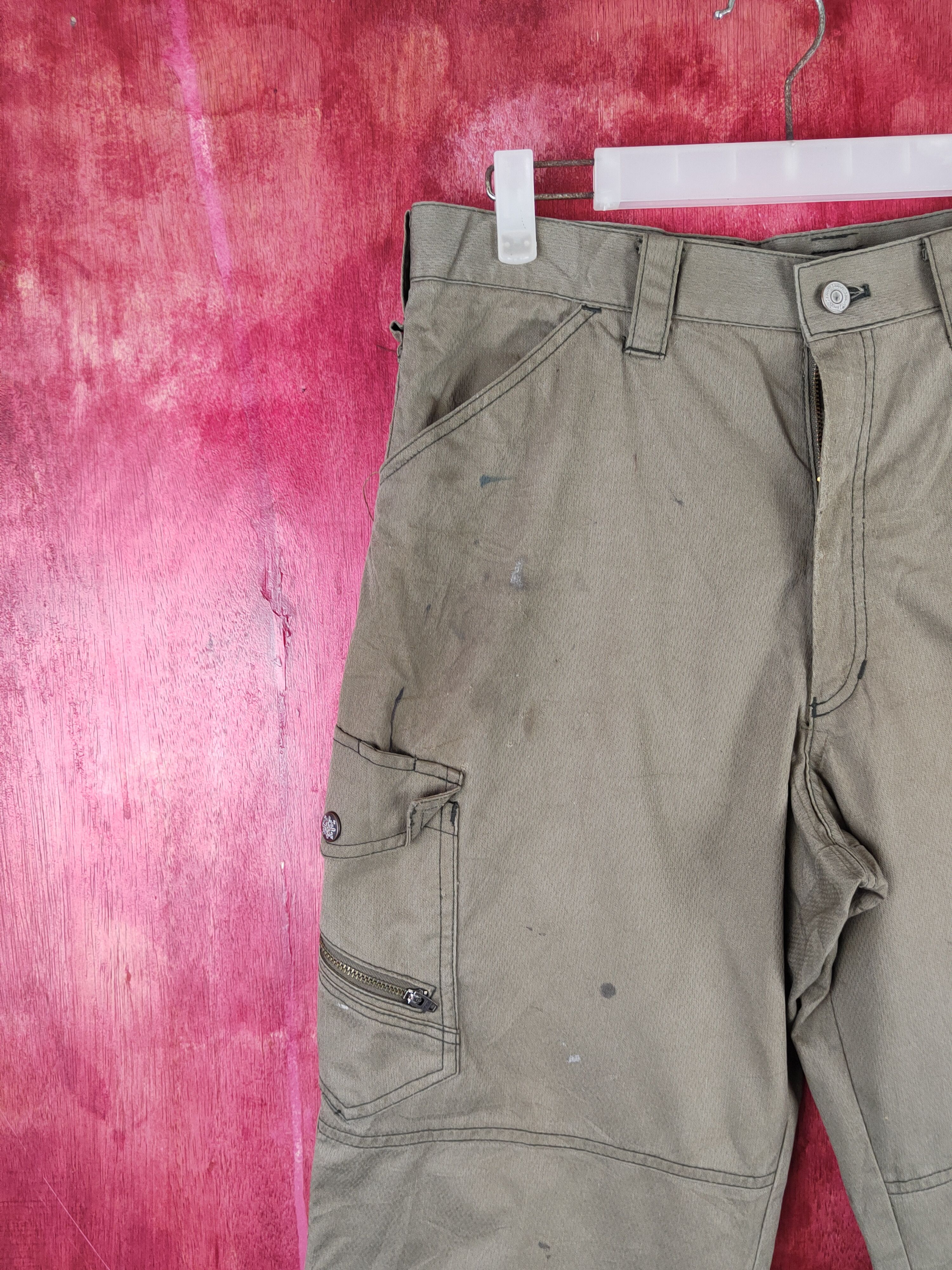Japanese Brand Jawin Olive Multipocket Tactical Cargo Pants #S1823 Size US 32 / EU 48 - 3 Thumbnail