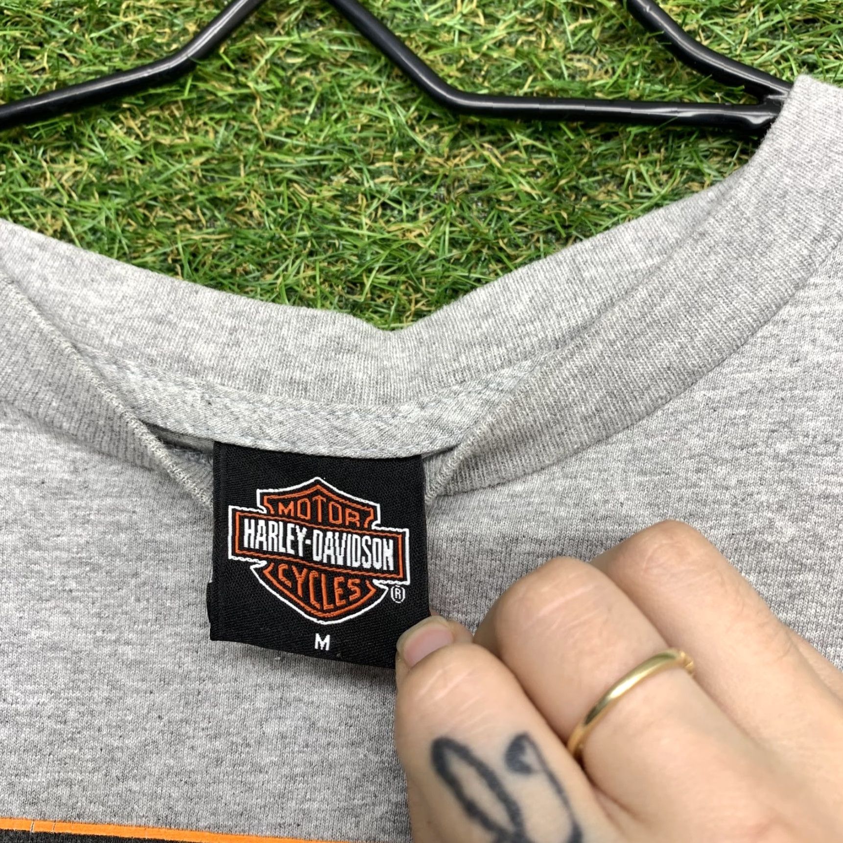 Harley Davidson Harley-Davidson Shirt Mens Medium Gray Long Sleeve Legendary El Paso Texas Moto Size US M / EU 48-50 / 2 - 7 Thumbnail