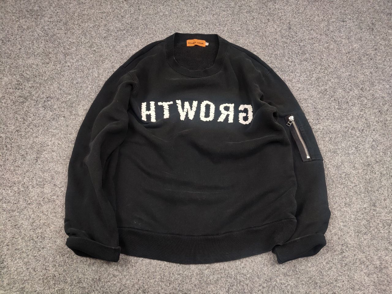 Japanese Brand Vintage 90's Double Steal Japanese Logo Black Sweatshirt Size US M / EU 48-50 / 2 - 3 Thumbnail