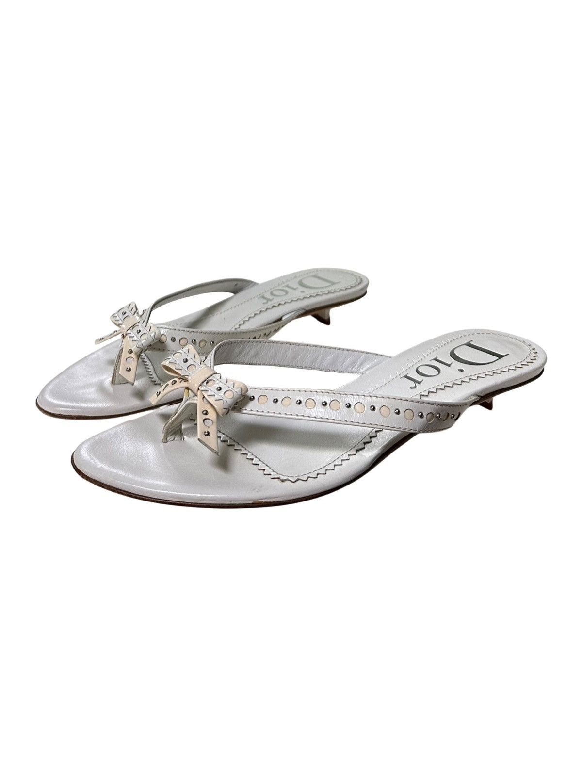 Dior CHRISTIAN DIOR S/S 2004 D'Trick Studded Flip-Flop Sandals Size US 6 / IT 36 - 1 Thumbnail