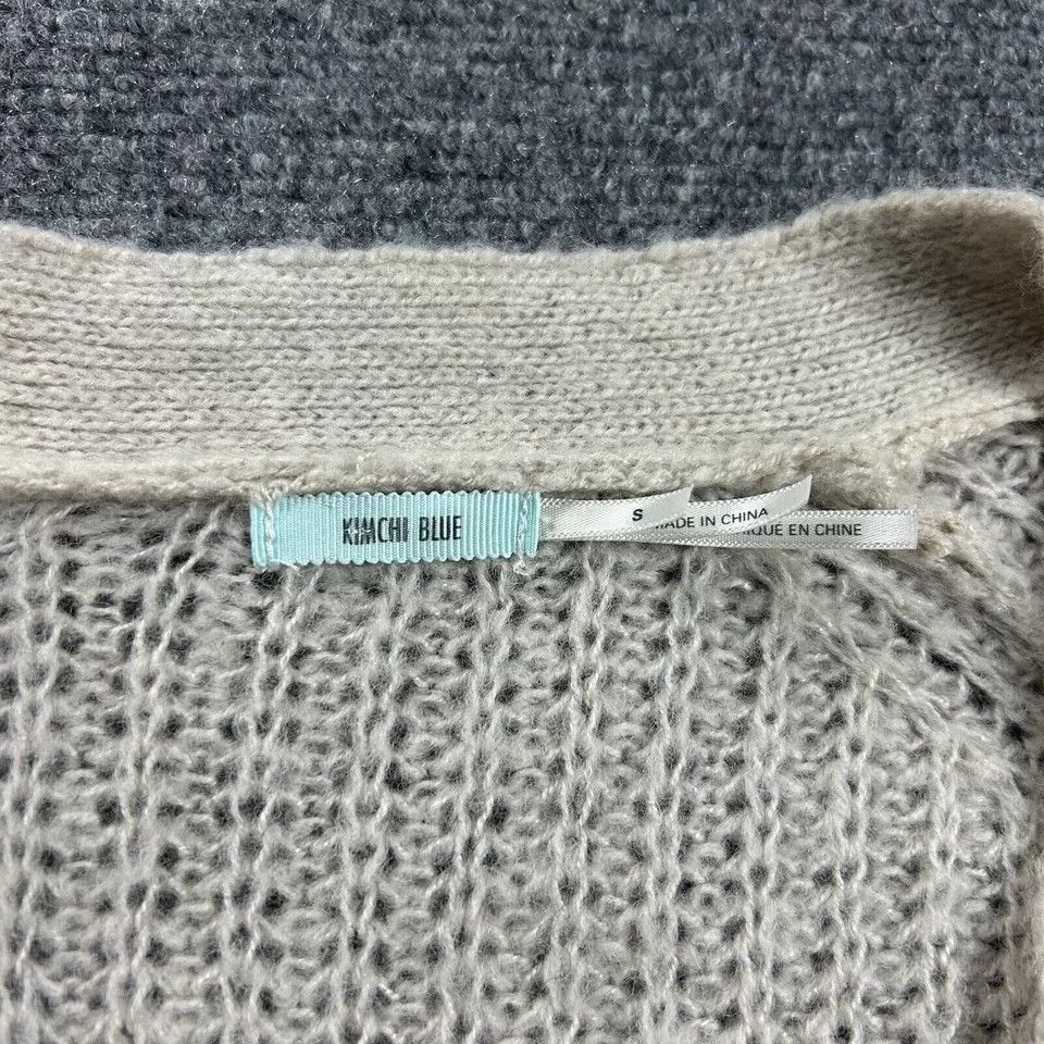 Other Kimchi Blue Cardigan Womens Small Beige Knit Sweater Acrylic Size S / US 4 / IT 40 - 2 Thumbnail
