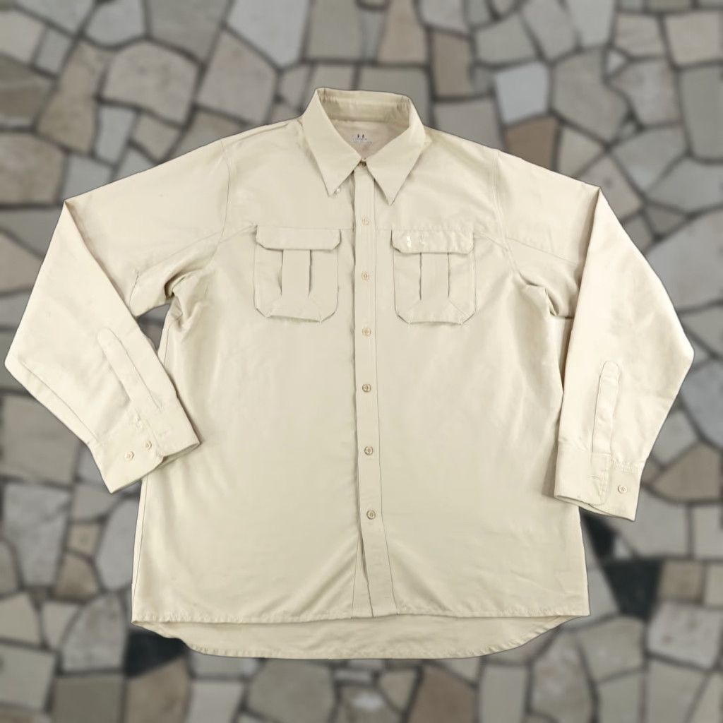Under Armour Under Armour Shirt Mens Large Khaki Cold Gear Performance Fishing Button Up Size US L / EU 52-54 / 3 - 1 Thumbnail