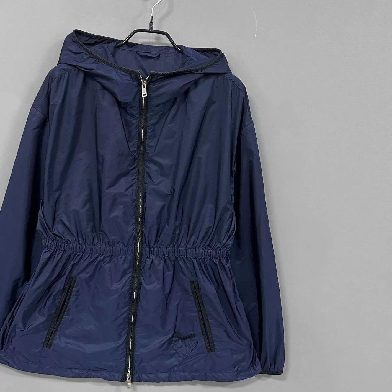 Prada PRADA dark blue triangle logo shell jacket 95 new 38 Size XS / US 0-2 / IT 36-38 - 2 Thumbnail