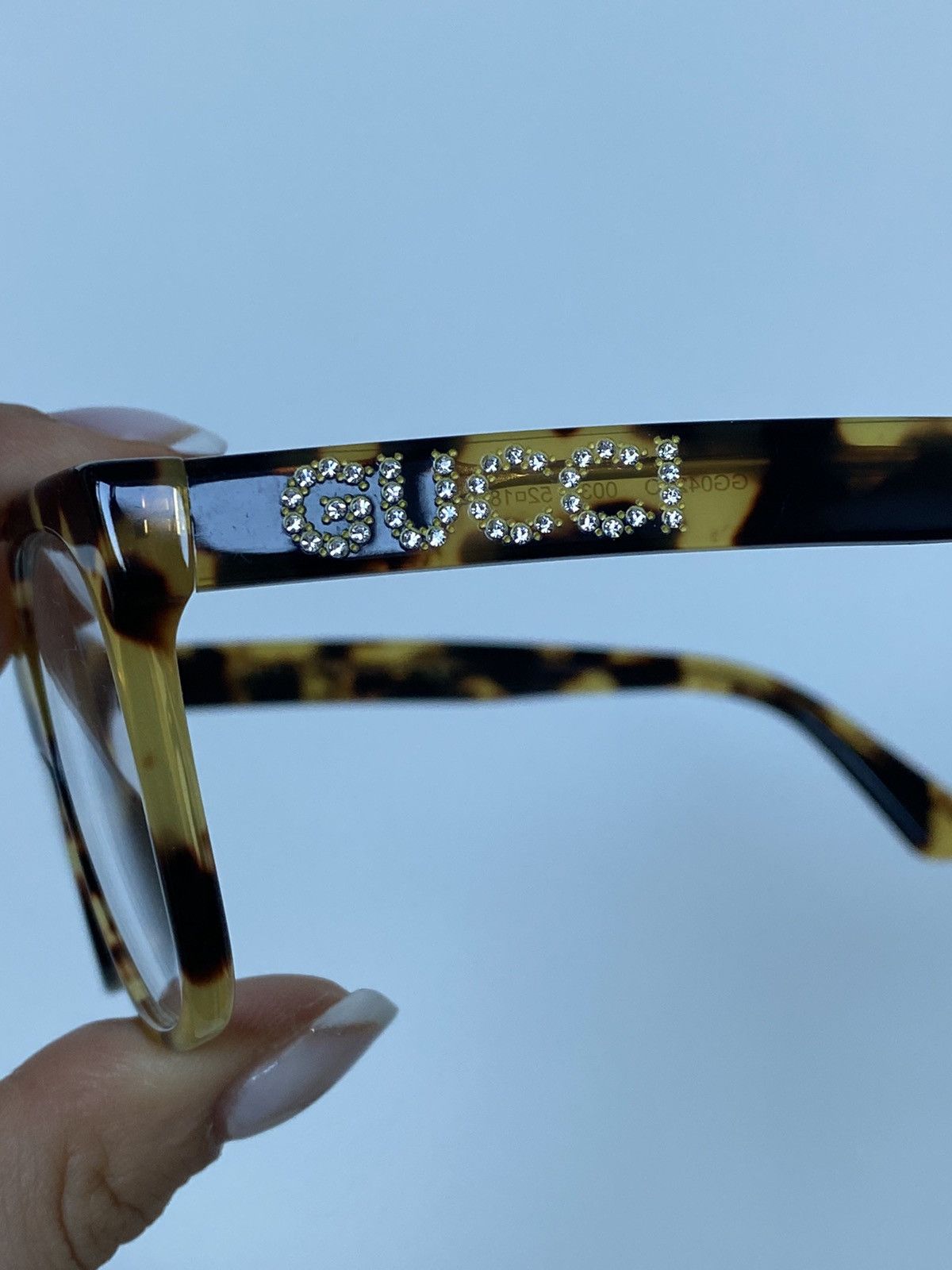 Gucci 🐆 Gucci Leopard Glasses Logo Rhinestones Size ONE SIZE - 3 Thumbnail