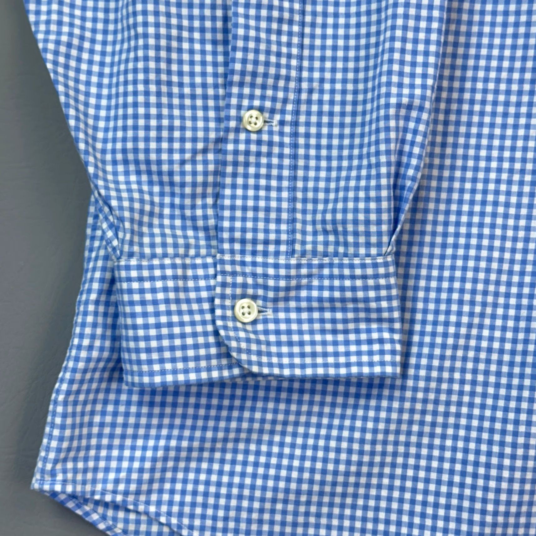 Ralph Lauren VINTAGE Ralph Lauren Shirt Mens 4XLT Blue Gingham Check Long Sleeve Button-Down Casual Size US XXL / EU 58 / 5 - 3 Thumbnail