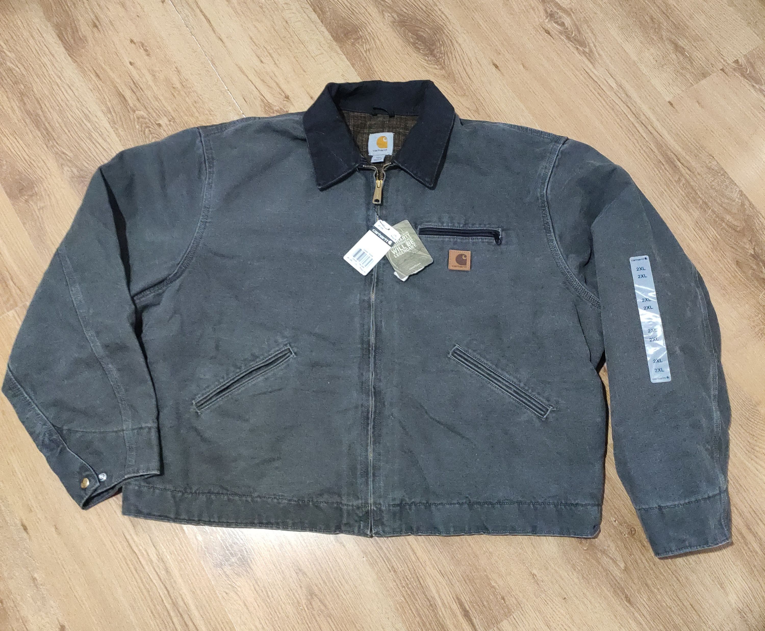 image of Vintage Carhartt J97 Gvl Detroit Jacket Blanket Lined in Grey, Men's (Size 2XL)