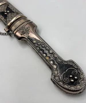 Vintage Vintage Decor Dagger Sword Filigree Enamel Steel Souvenir Size ONE SIZE - 6 Thumbnail