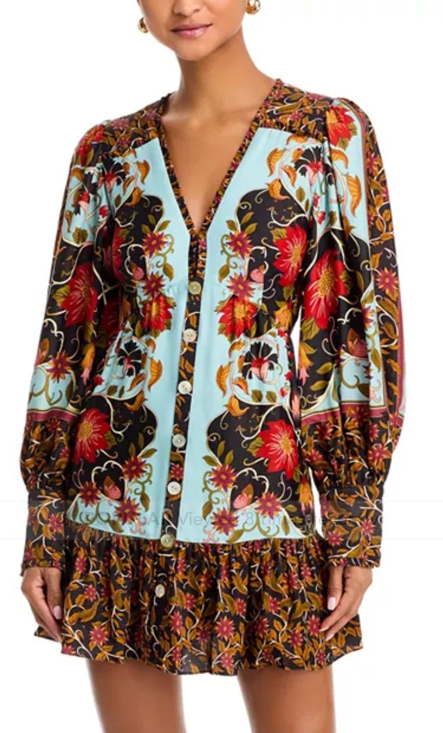 Farm Rio Farm Rio Flowing Beauty Mini Dress Size S / US 4 / IT 40 - 1 Thumbnail