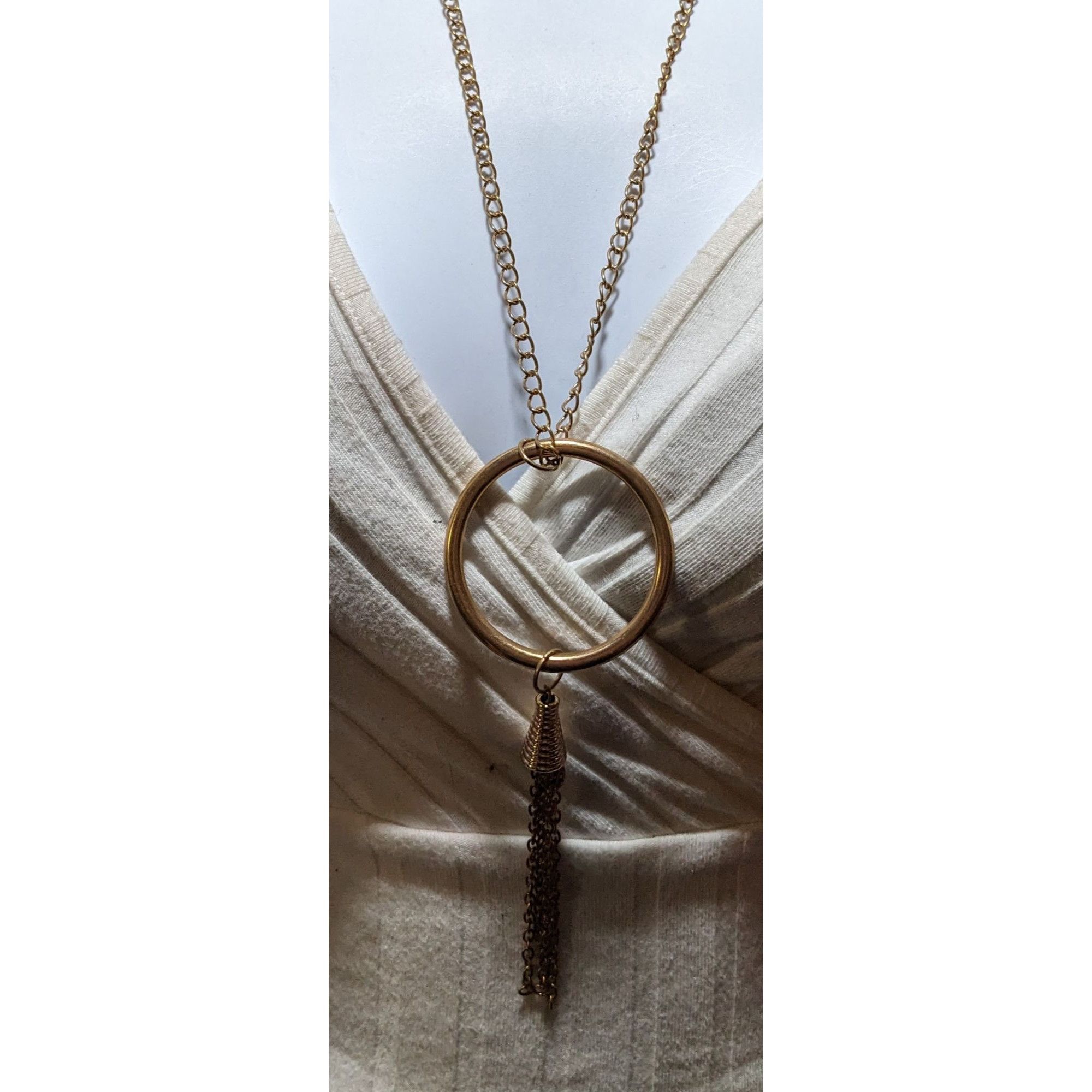 Other Bohemian Gold Hoop Pendant Tassel Neckalce Size ONE SIZE - 2 Thumbnail