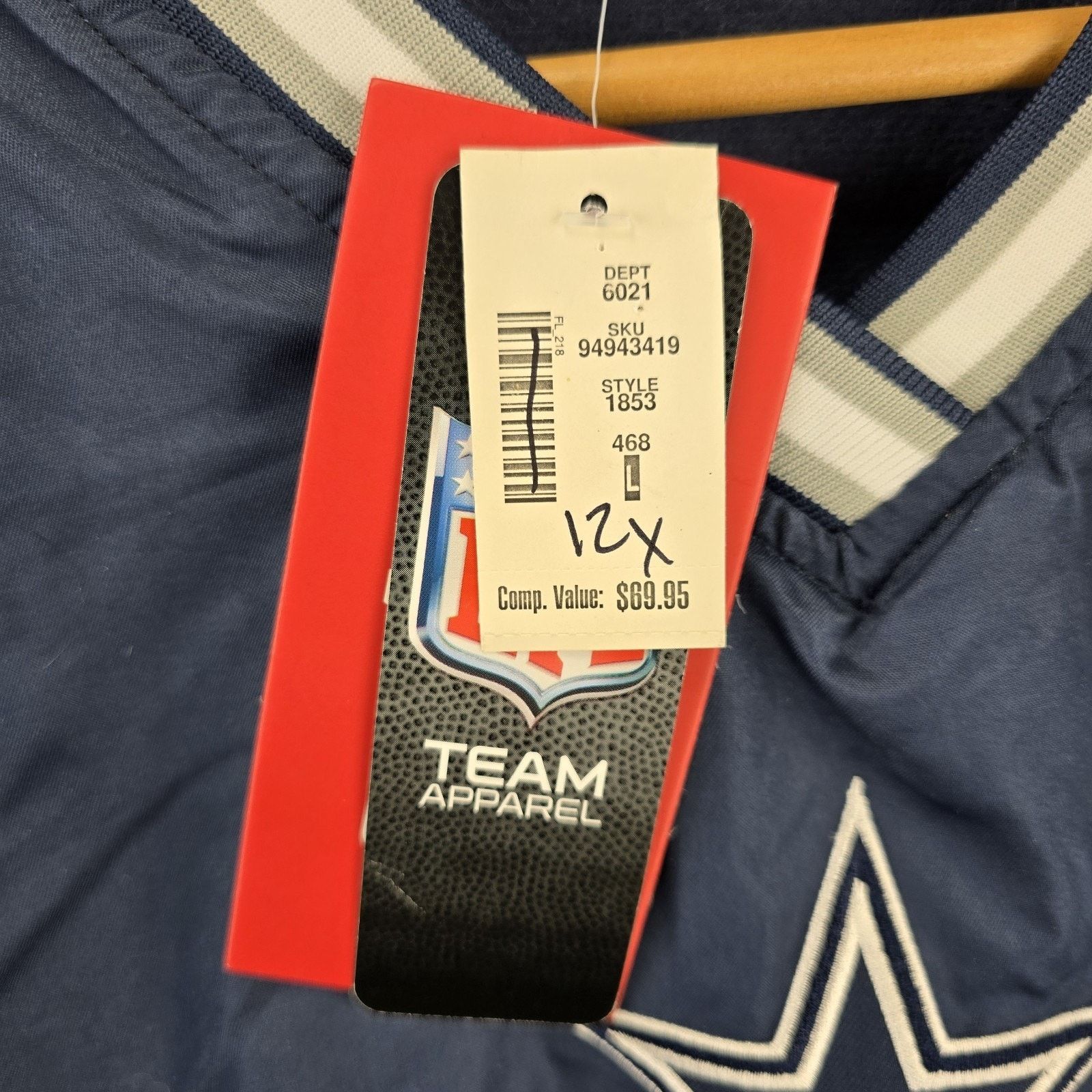 Other Dallas Cowboys Jacket Large Windbreaker Ultra Game V Neck Size US L / EU 52-54 / 3 - 7 Thumbnail