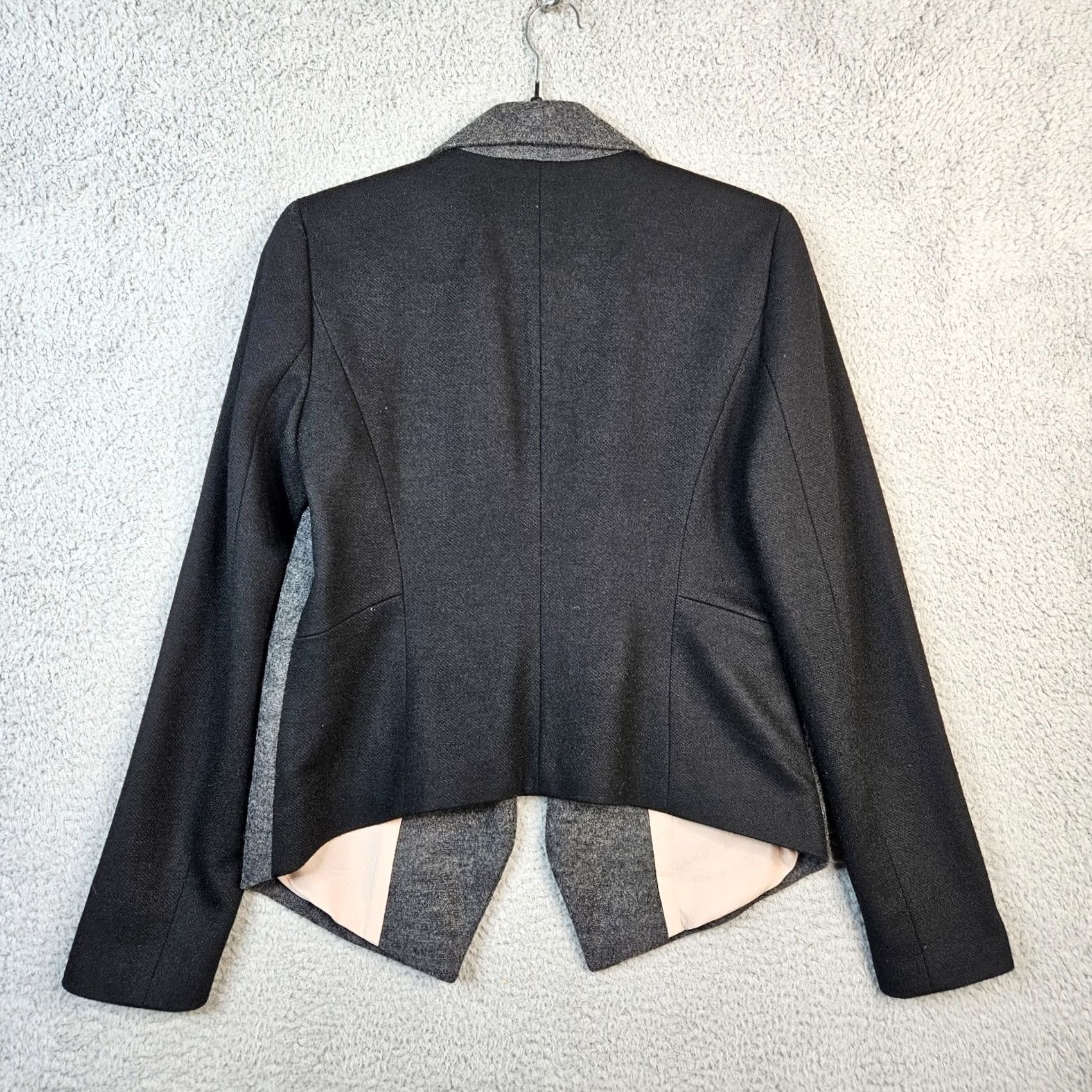 Ann Taylor Ann Taylor Women’s Blazer Two Tone Black Gray Open Front Size 4 Regular Jacket Size S / US 4 / IT 40 - 6 Thumbnail
