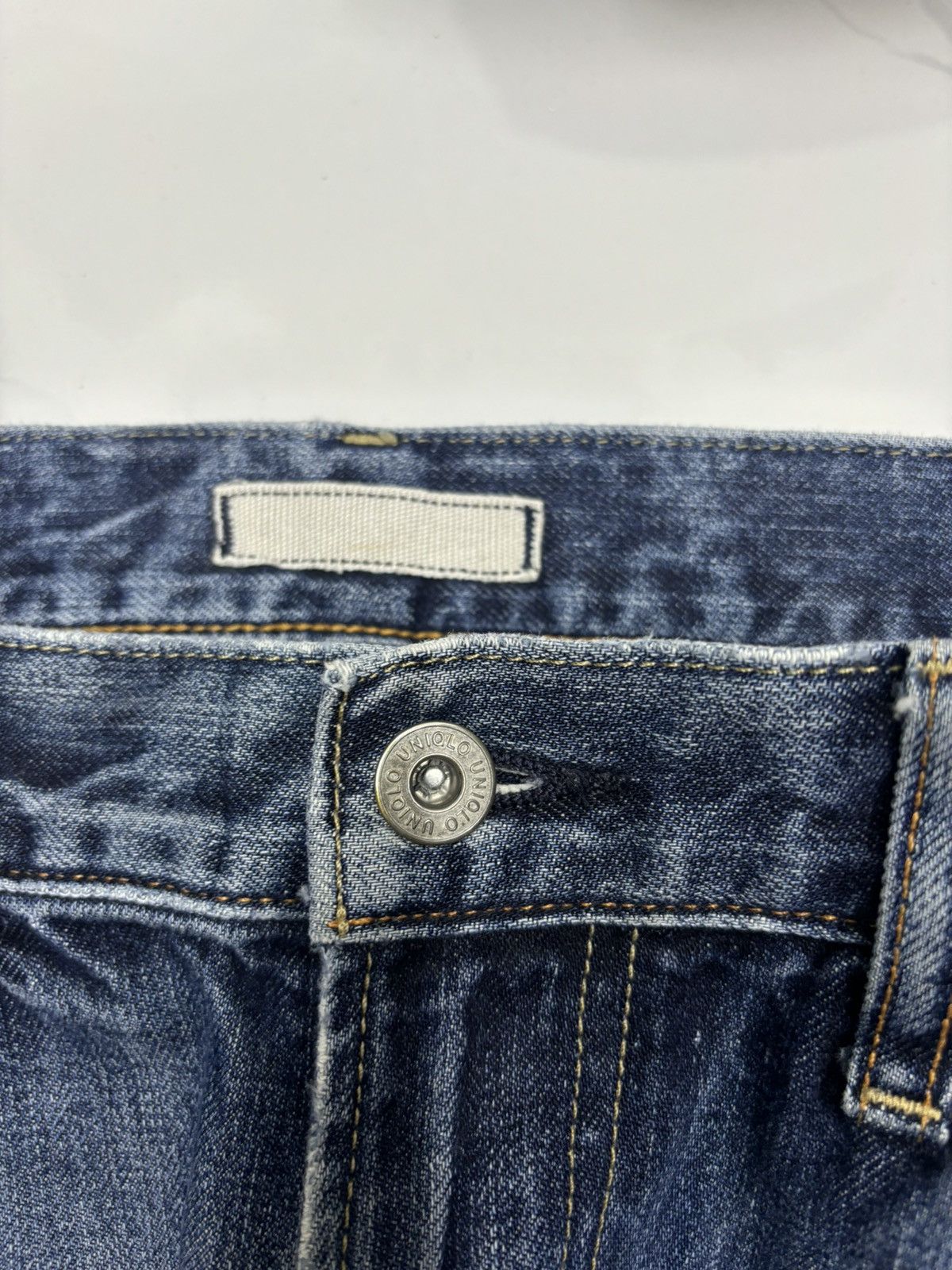 Kapital VINTAGE UNIQLO SELVEDGE DISTRESSED DENIM JEANS Size US 31 - 10 Thumbnail