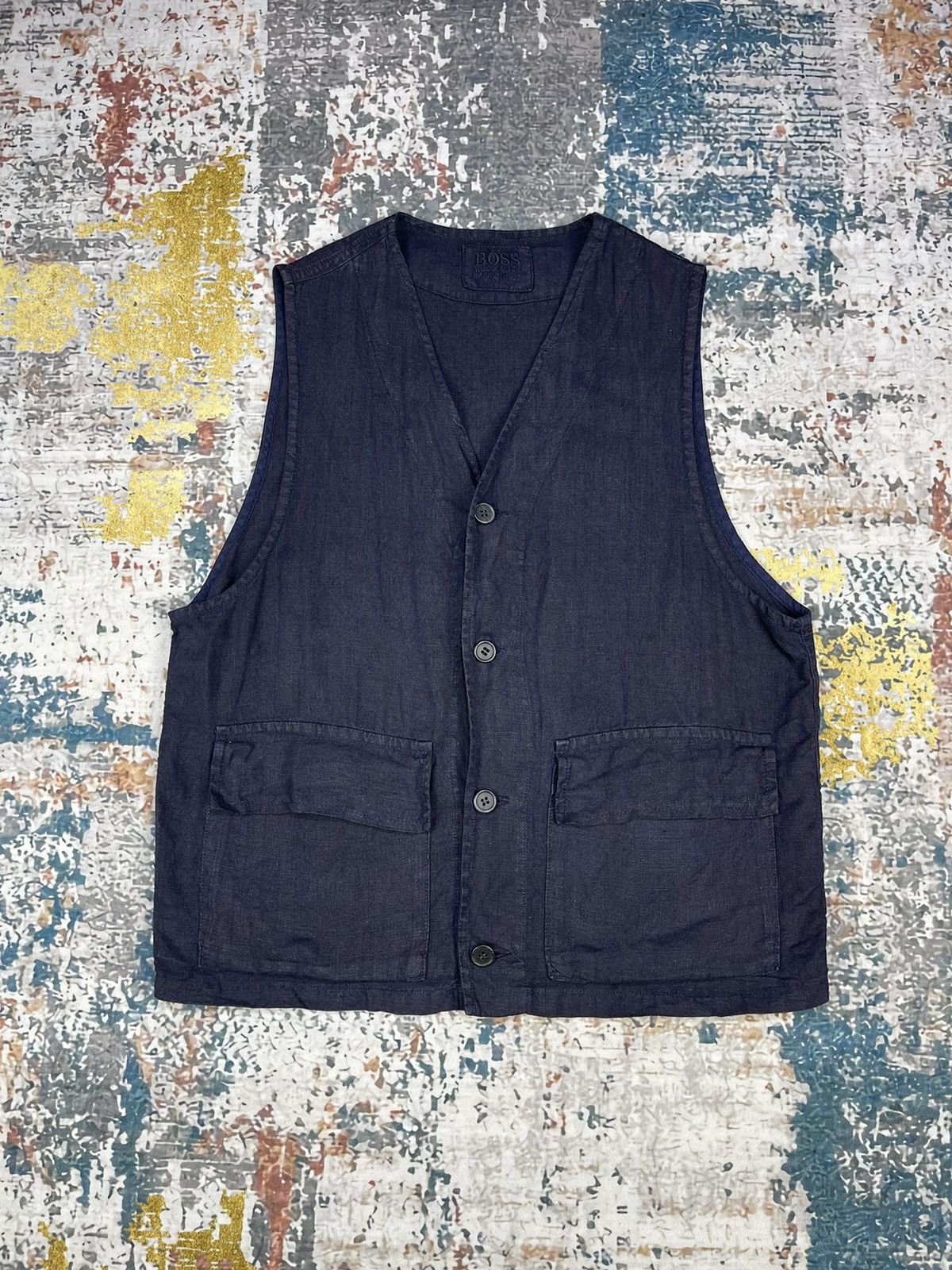 Vintage Hugo Boss Linen Vest