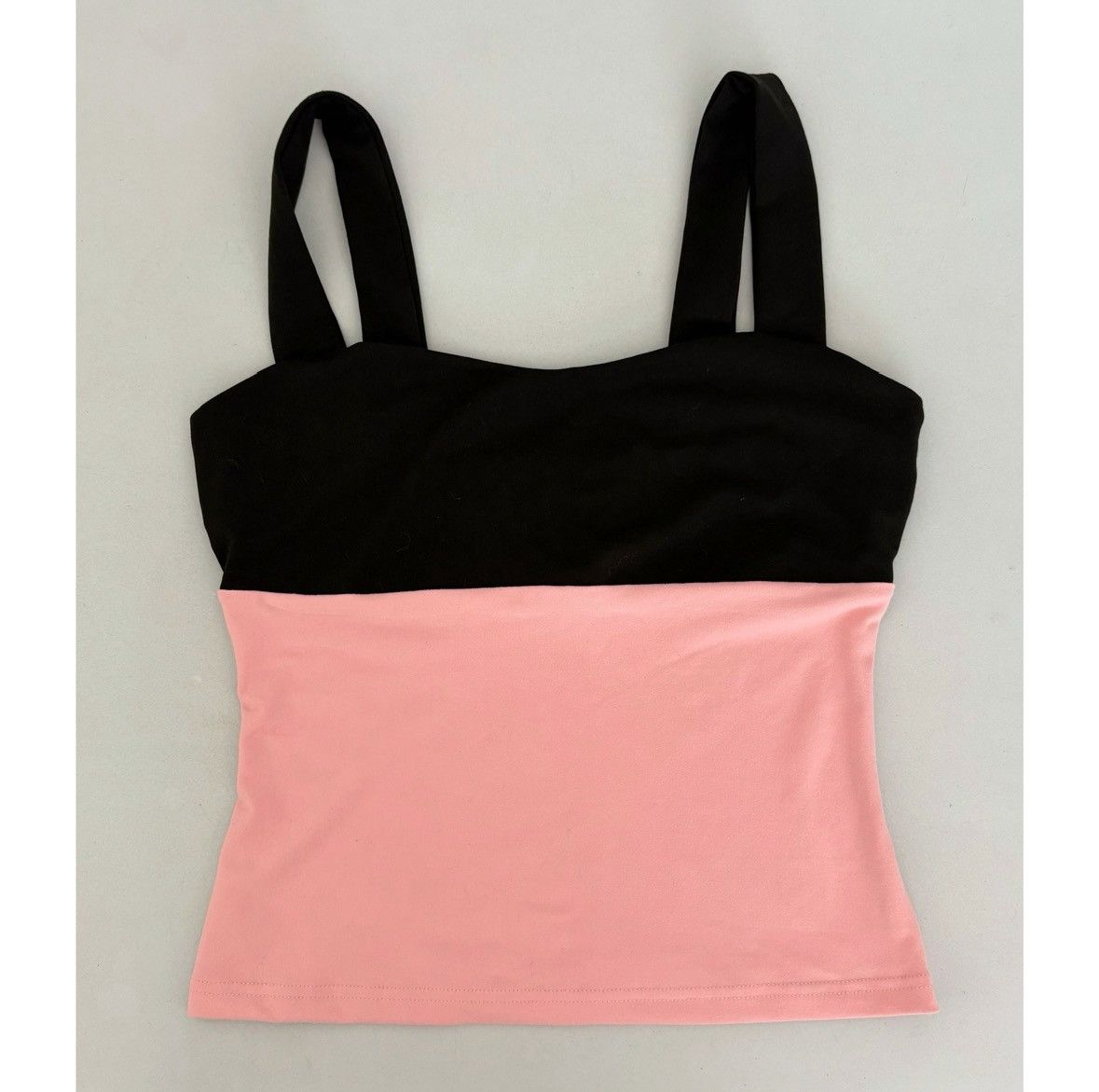 Japanese Brand Black Pink Color-Block Tank Top Cami Camisole Shirt Size S🎀✨ Size S / US 4 / IT 40 - 1 Thumbnail