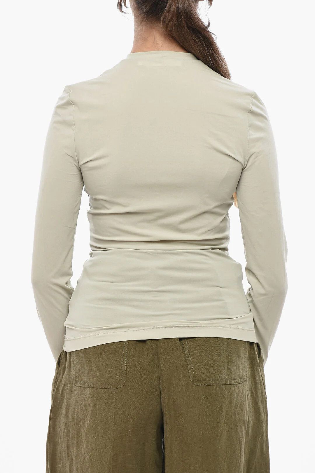 Off-White og1mm0426 Crewneck T-Shirt in Beige Size S / US 4 / IT 40 - 2 Thumbnail