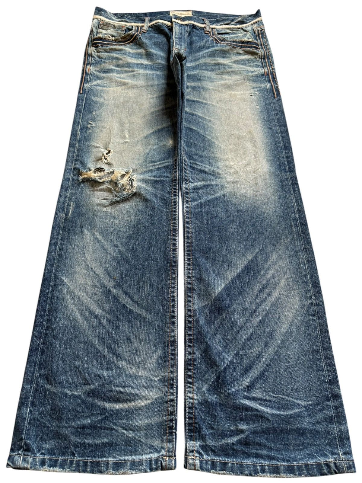Dsquared2 Vintage Lolita Mud Wash Distressed Baggy Jeans Size 38" / US 16 / IT 52 - 2 Thumbnail