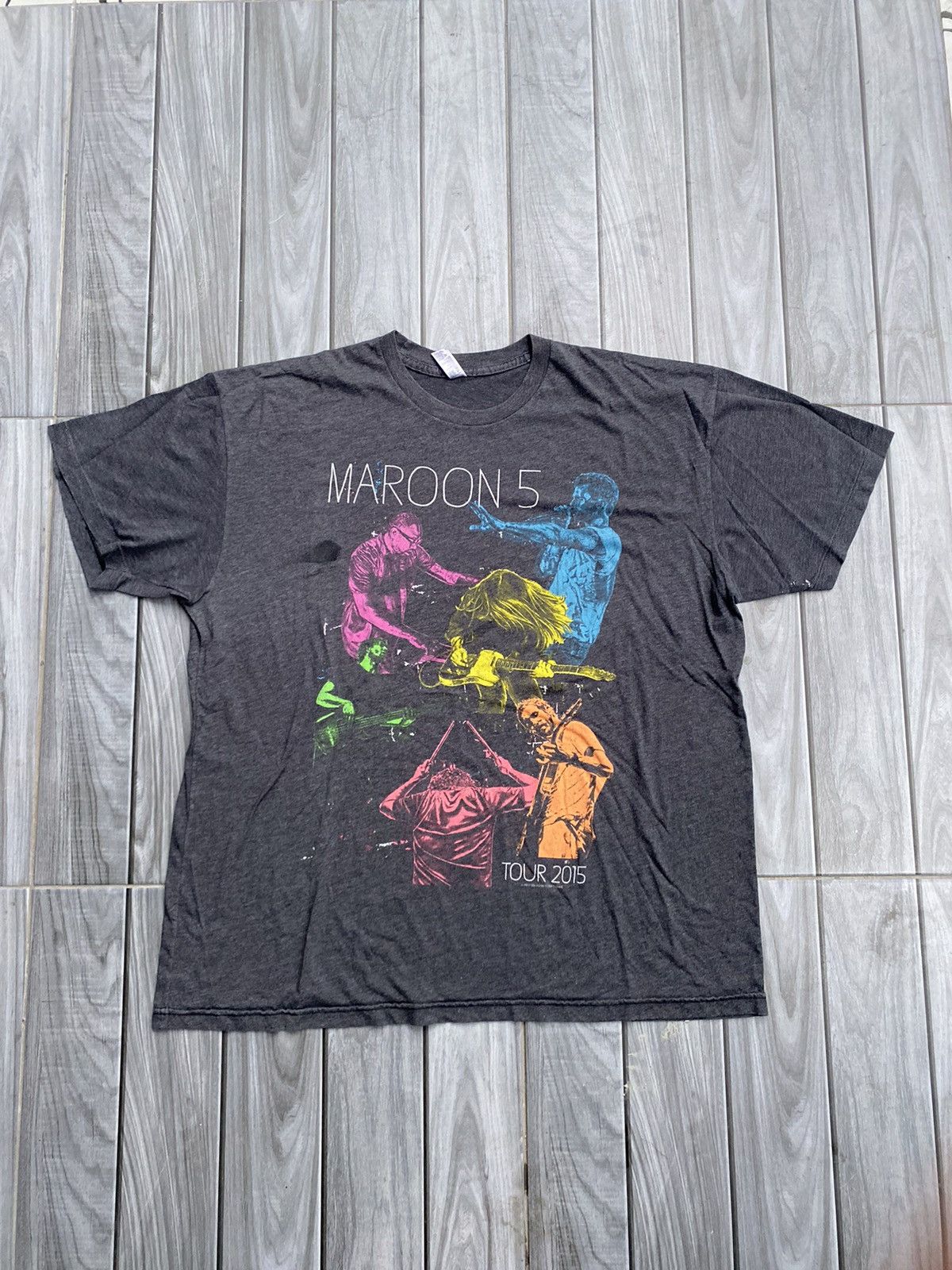 Band Tees × Vintage Vintage maroon 5 world tour 2015 Size US XL / EU 56 / 4 - 1 Thumbnail