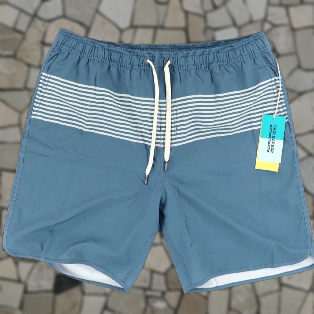 Vintage Fair Harbor Anchor Trunk Swimming Shorts Blue Striped Men's 3XL Size US 39 - 1 Thumbnail