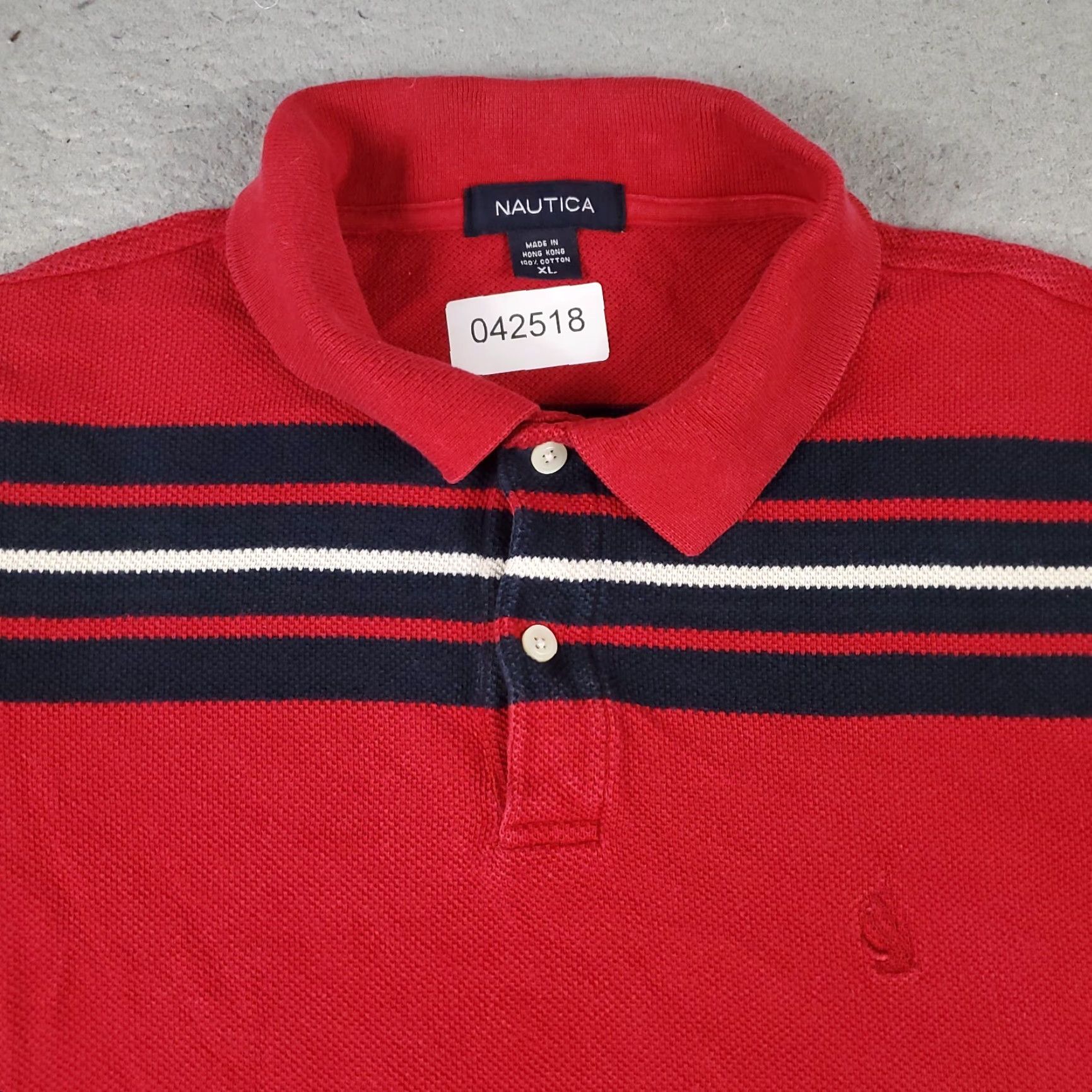 Nautica VINTAGE? No. Nautica Polo Shirt Mens XL Red Striped Short Sleeve Casual Button-Front Classic Polo XL Red Nautica Mens Shirt Size US XL / EU 56 / 4 - 2 Thumbnail