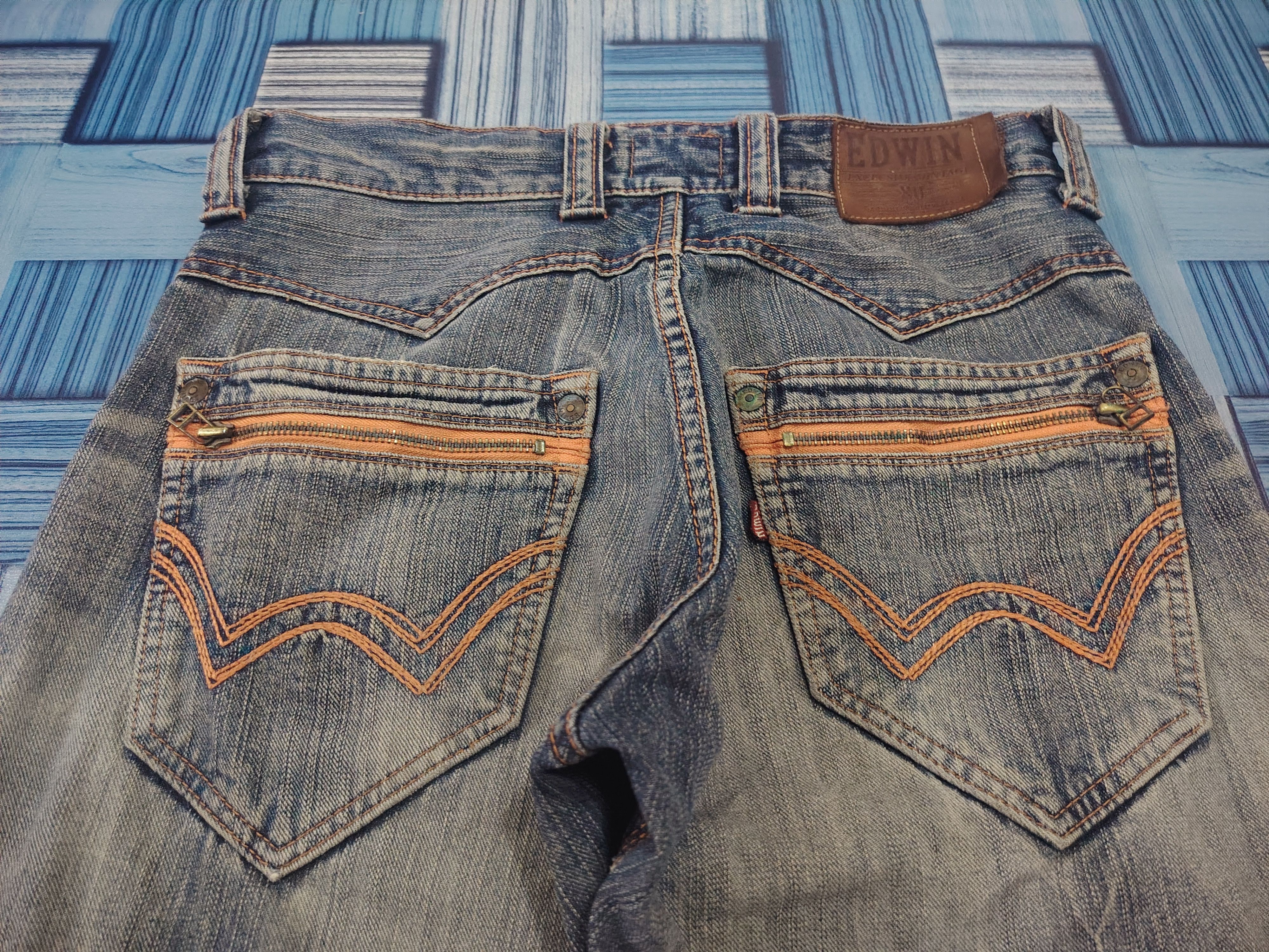 Edwin Edwin Exclusive Vintage Distressed Jeans Orange Stitch Size US 30 / EU 46 - 18 Thumbnail