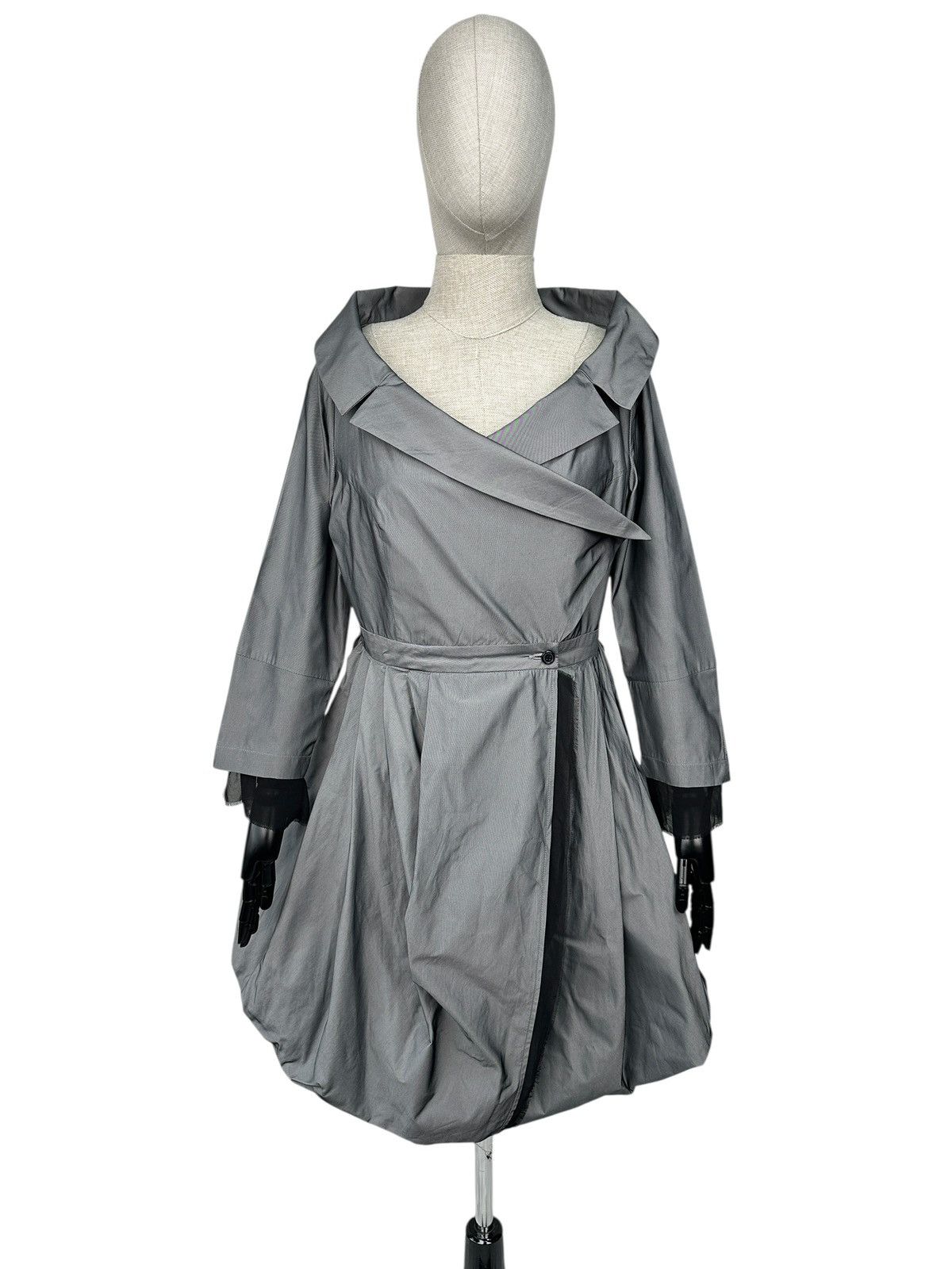 ELM Design Avant Garde Lagenlook Wrap Coat Balloon Hem