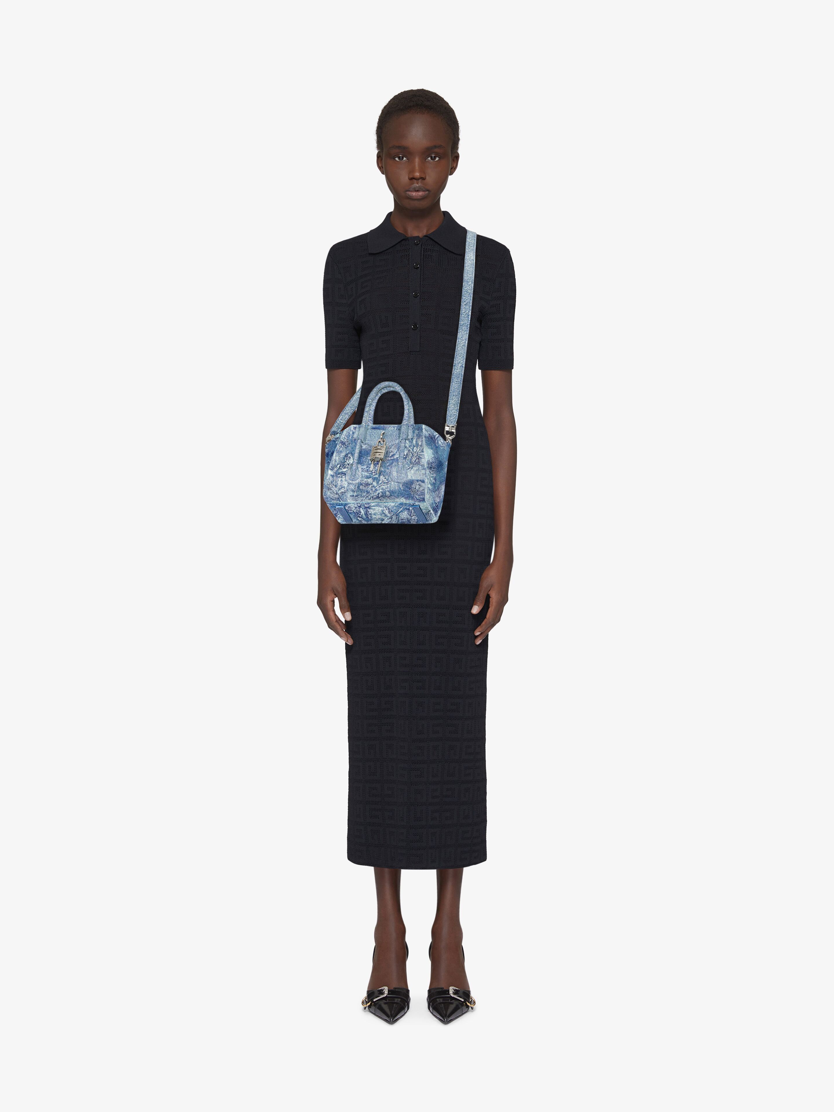 Givenchy oc11z0725 Size: OS / Mini Antigona Lock Bag in Medium Blue Size ONE SIZE - 3 Thumbnail