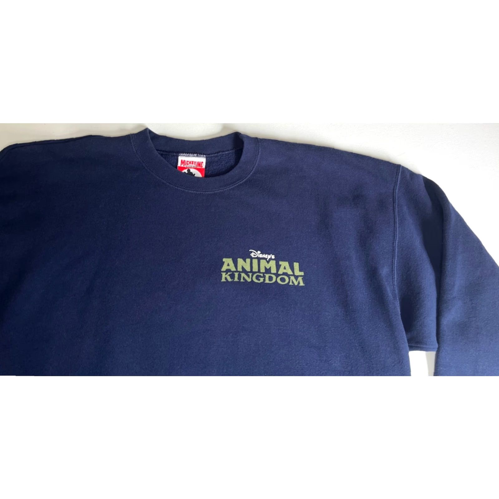 Vintage VINTAGE Mickey Inc. Disney's Animal Kingdom Sweatshirt Unisex Adults XL Navy Blue Cotton Blend Fleece Graphic Print Double-Sided 90s Theme Made in USA Size US XL / EU 56 / 4 - 6 Thumbnail