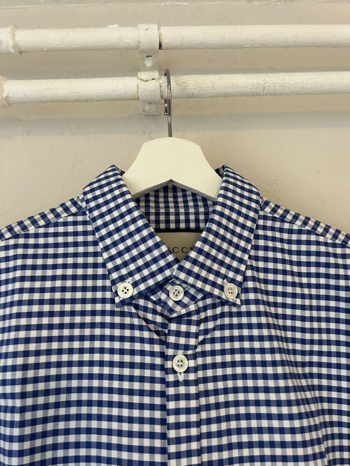 Gucci Blue Plaid Shirt Size US M / EU 48-50 / 2 - 3 Thumbnail