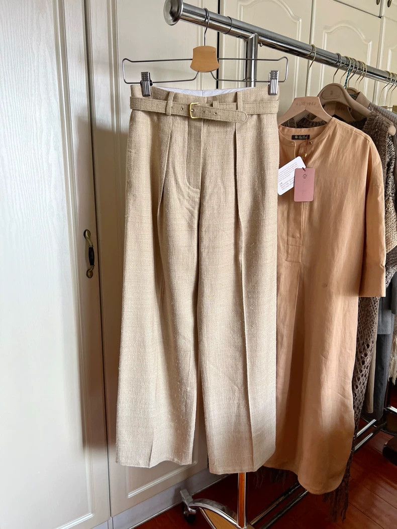 Loro Piana LORO PIANA Mulberry silk wide leg pants Size 25" / US 0 / IT 36 - 3 Thumbnail