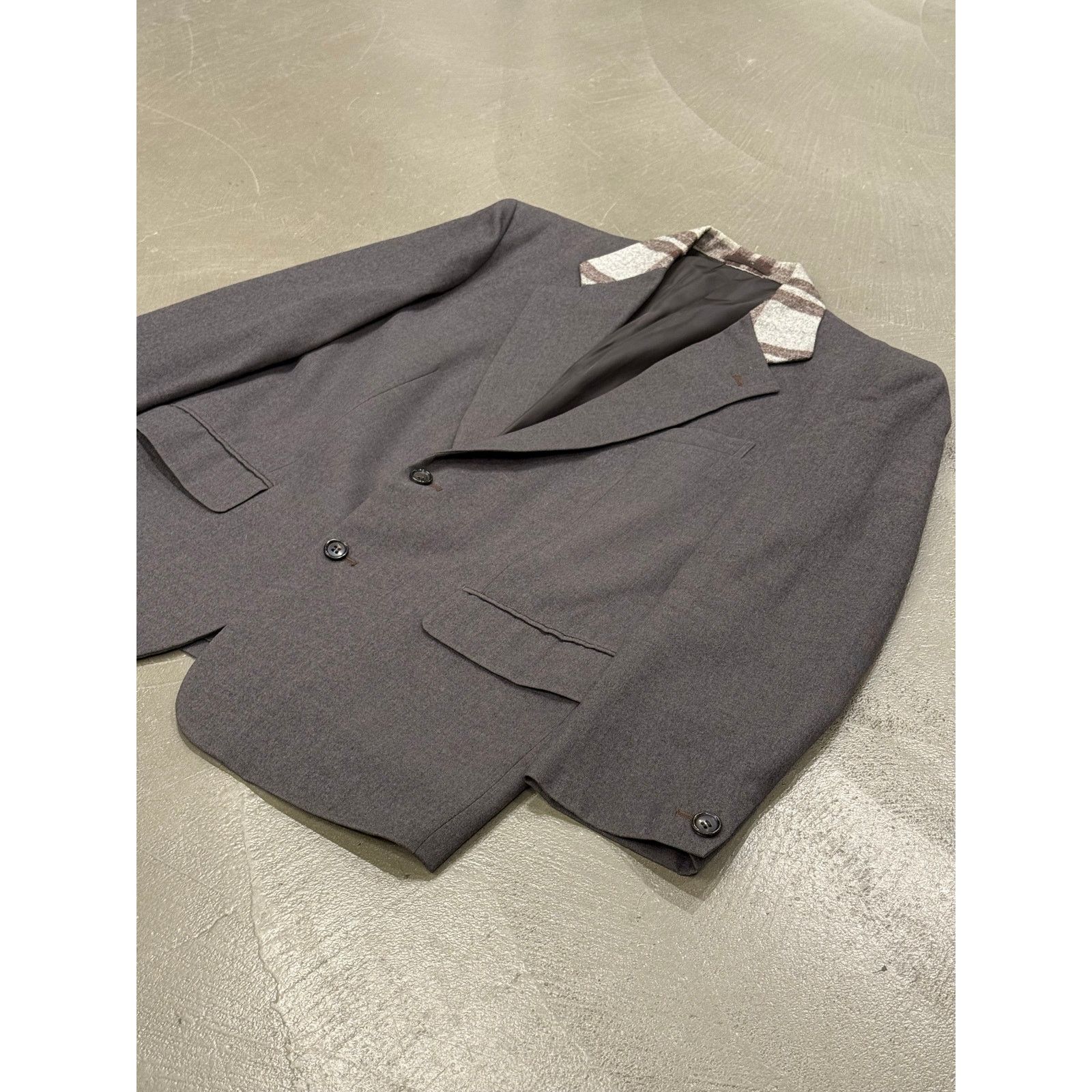 Comme des Garcons 2000s Comme des Garçons tartan collar blazer Size 40R - 7 Thumbnail
