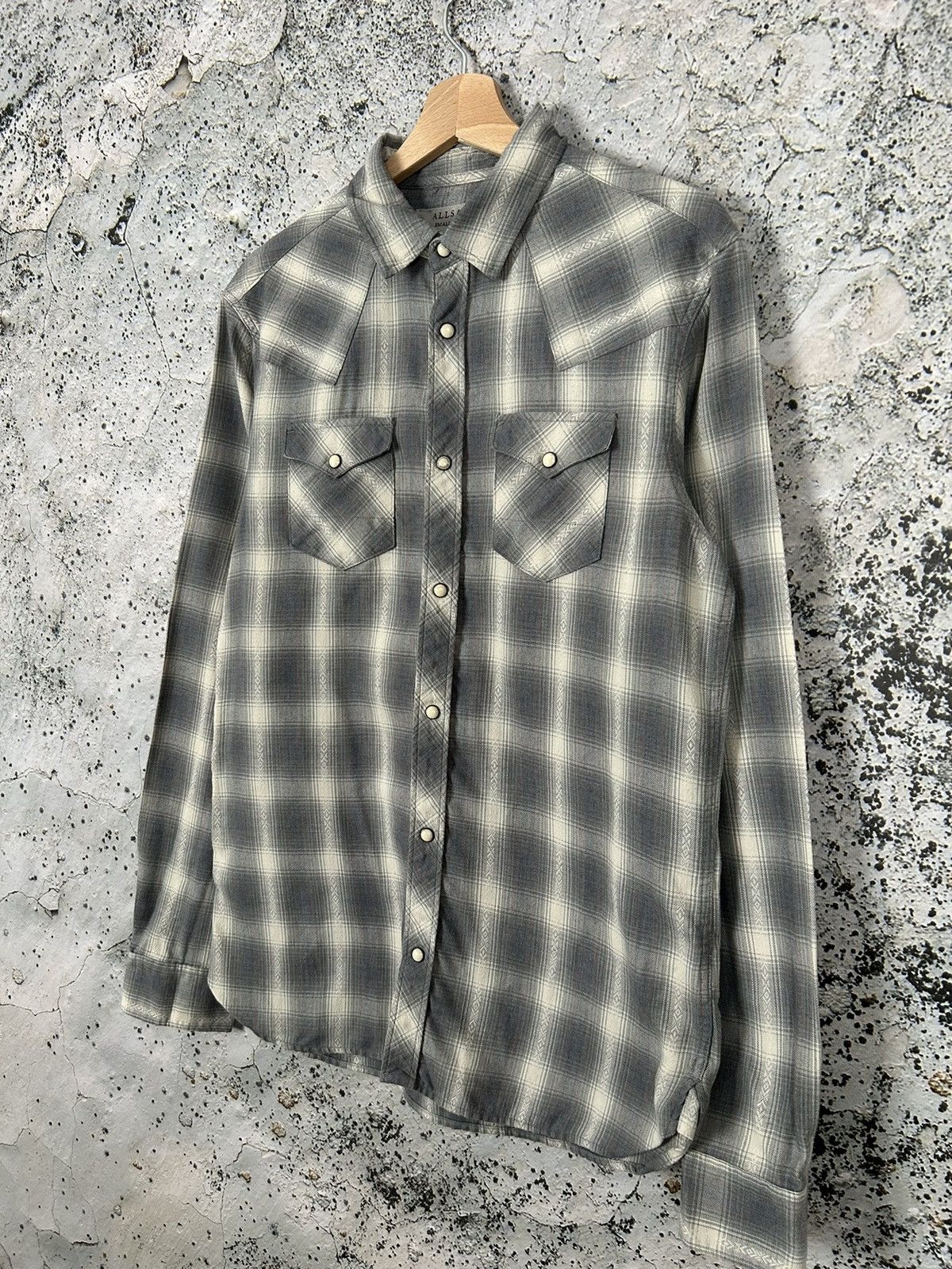 Allsaints Vintage Allsaints Checkered Shirt Button Ups Hype Japanese Size US S / EU 44-46 / 1 - 2 Thumbnail