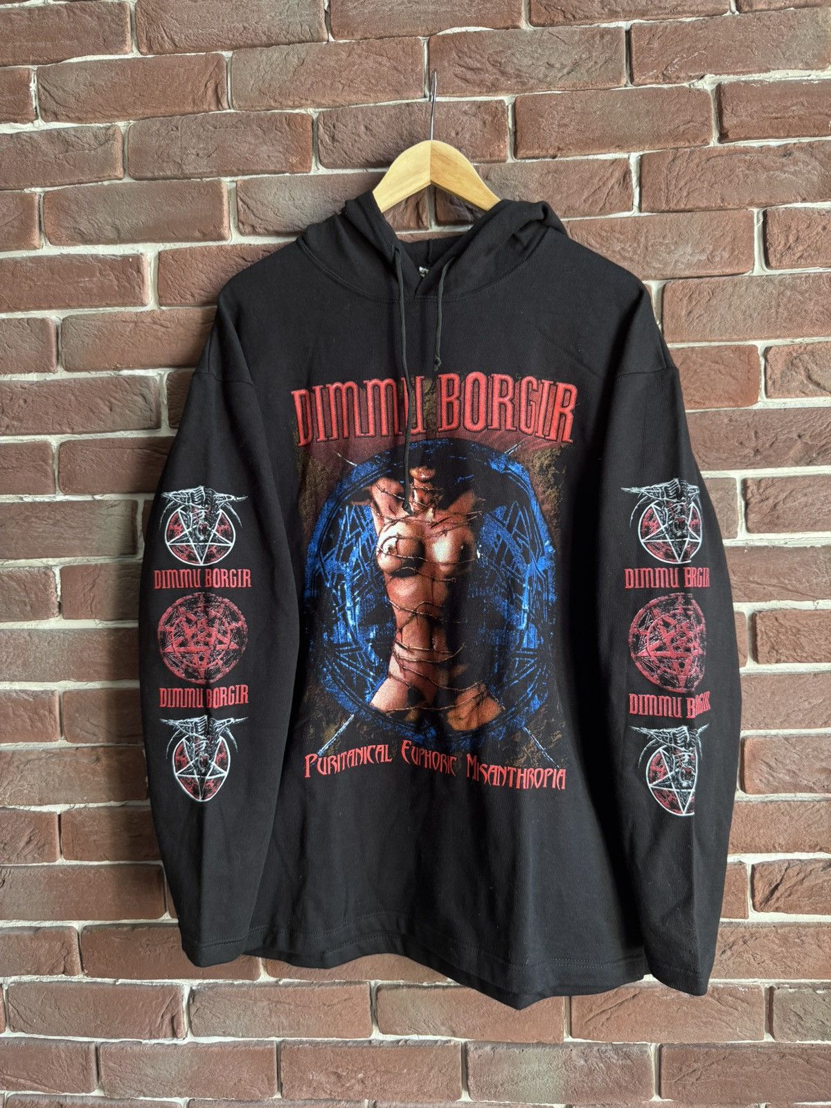 Band Tees Vintage Dimmu Borgir Puritanical 00s Black Metal Hoodie Size US L / EU 52-54 / 3 - 1 Thumbnail