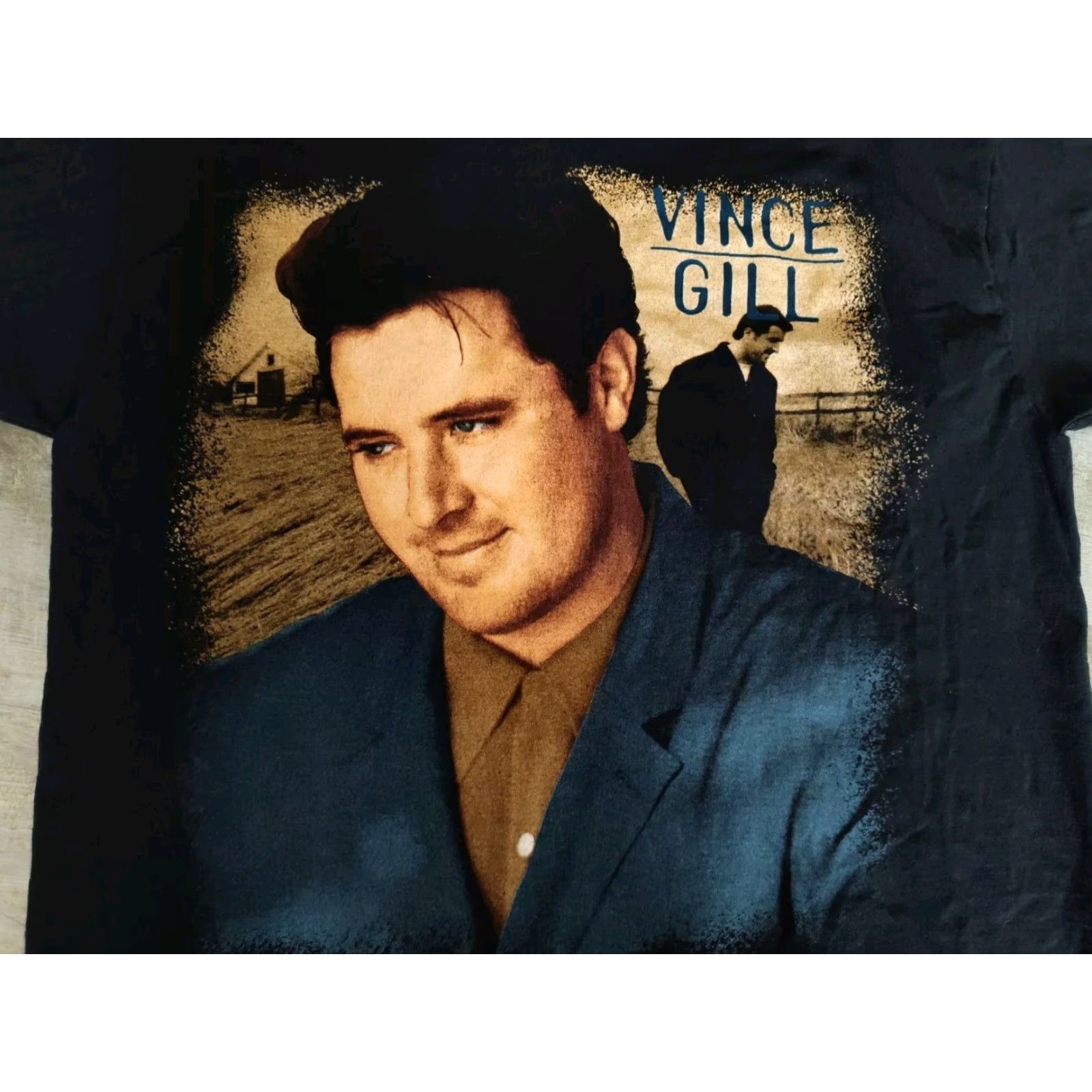 Fruit Of The Loom VINTAGE Vince Gill Tour T-Shirt Size XL Black 90s Single Stitch Men Music Shirt XL Black Vince Gill Tour Tee Size US XL / EU 56 / 4 - 3 Thumbnail