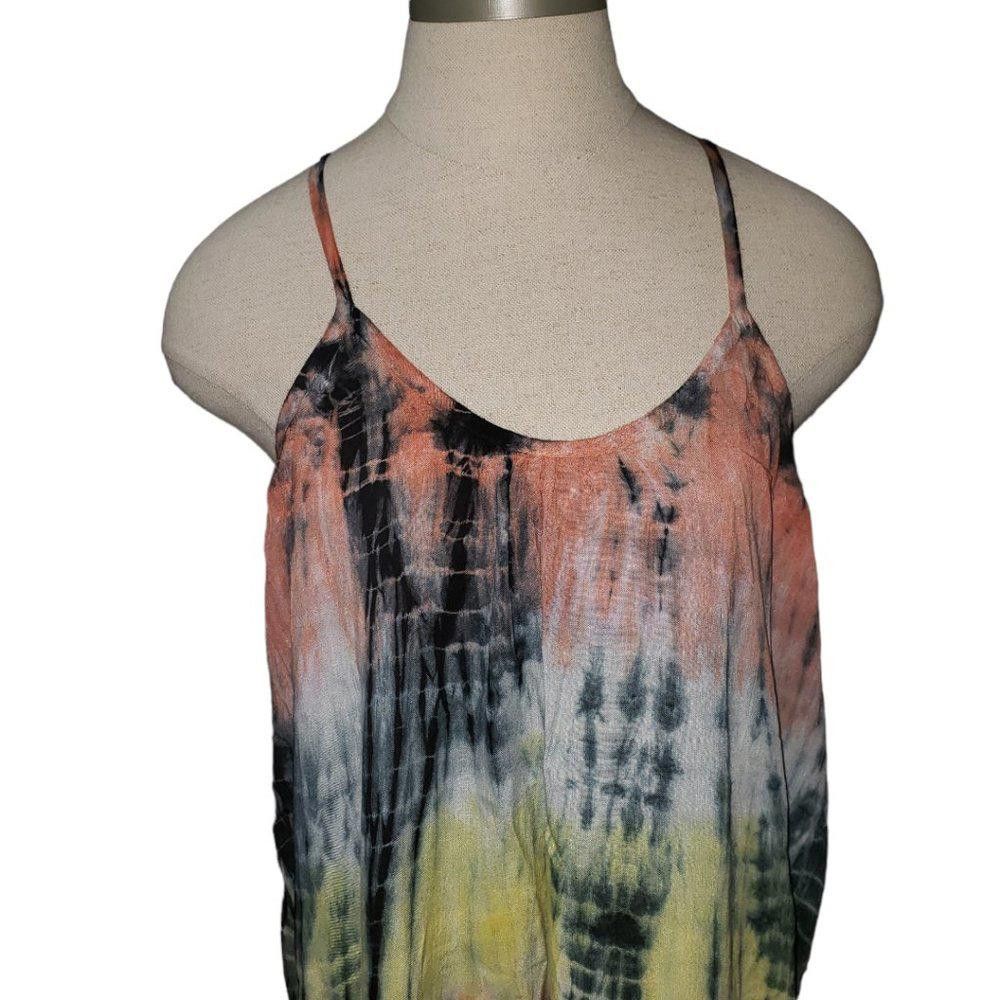 Designer CT381 Ladies Strappy Tie Dye Maxi Dress M Size M / US 6-8 / IT 42-44 - 2 Thumbnail