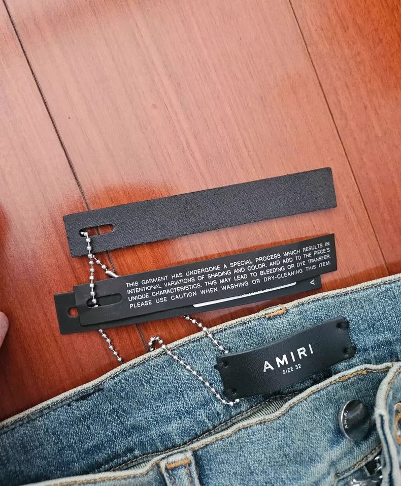 Amiri Amiri embroidered badge patched denim Size US 32 / EU 48 - 5 Thumbnail