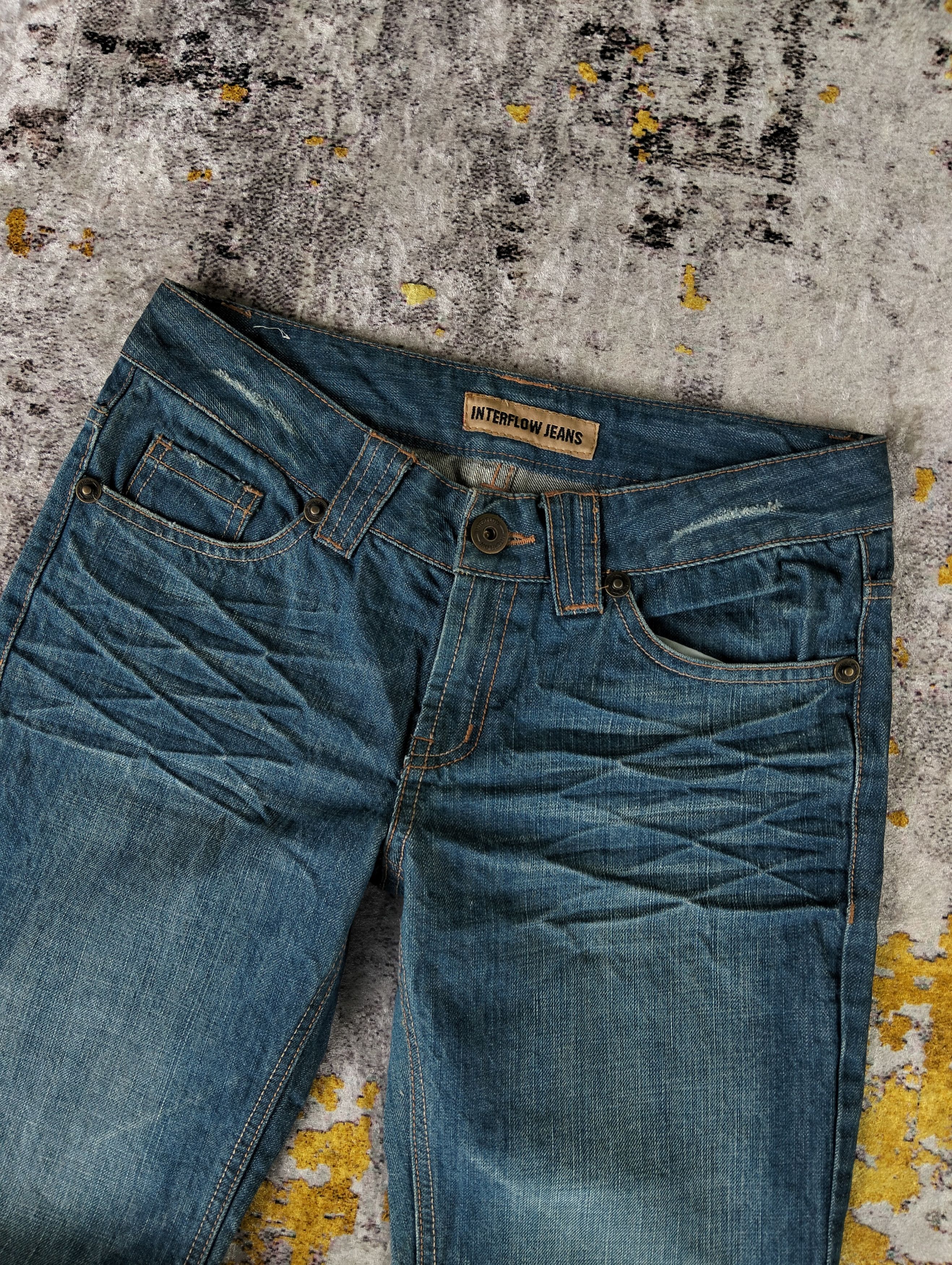 Tornado Mart Y2K Interflow Whiskers Flared Bell Bottom Low Rise Jeans Size US 28 / EU 44 - 2 Thumbnail