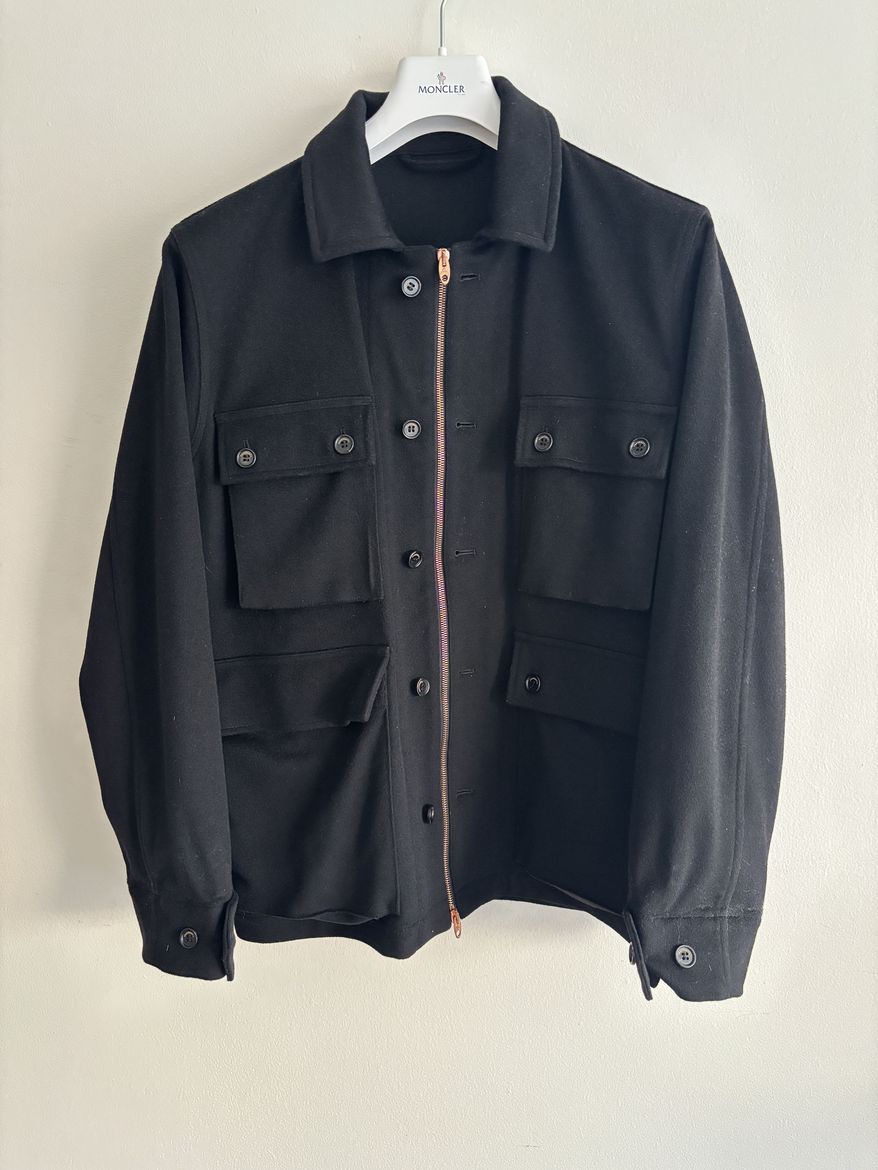 President's Loro Piana Rain System Black Wool Salvation Field Jacket Size US M / EU 48-50 / 2 - 2 Thumbnail