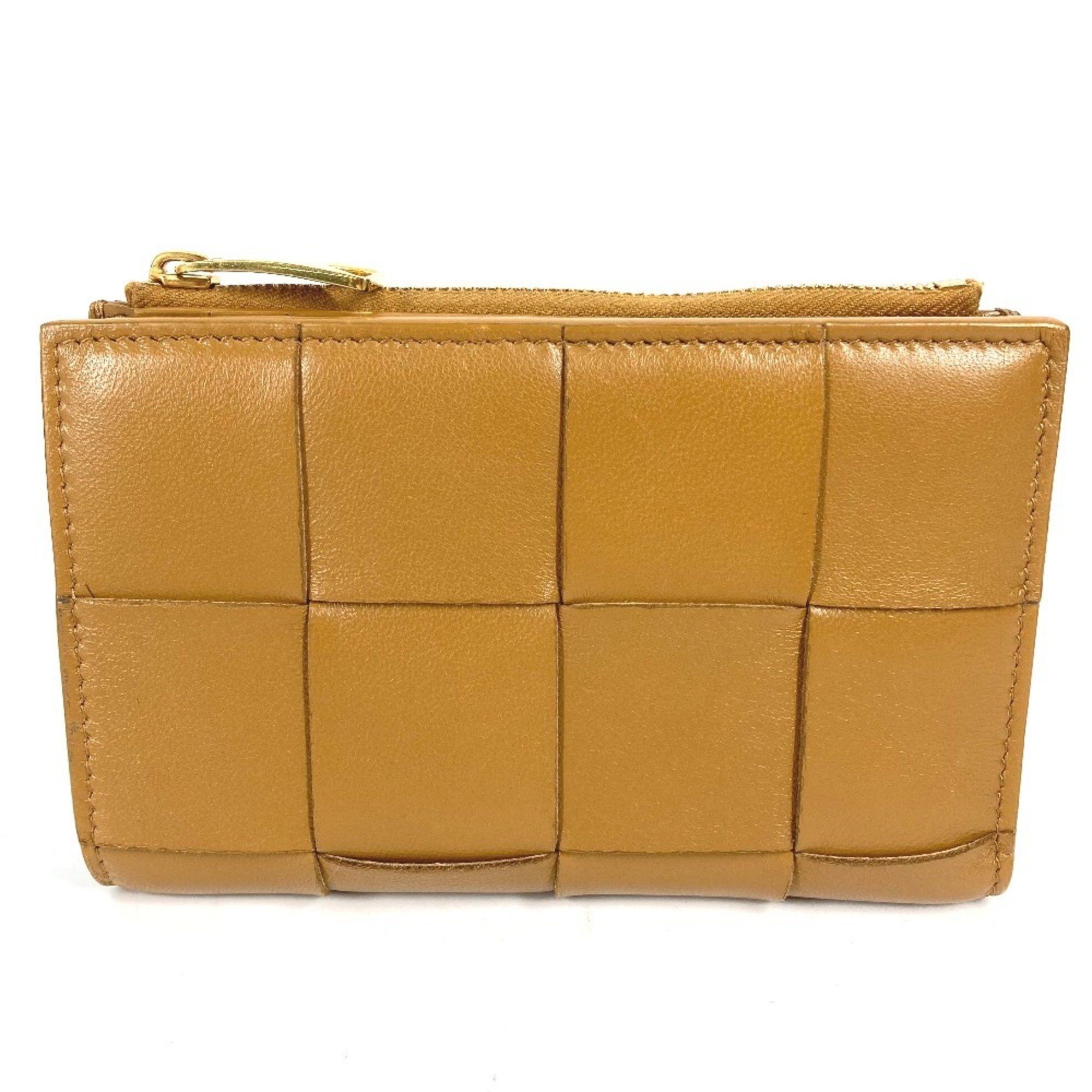 Bottega Veneta BOTTEGA VENETA 667130 Compact Cassette Wallet, Medium, Bi-fold Zipper Intrecciato Leather, Women's, Beige Size ONE SIZE - 1 Thumbnail