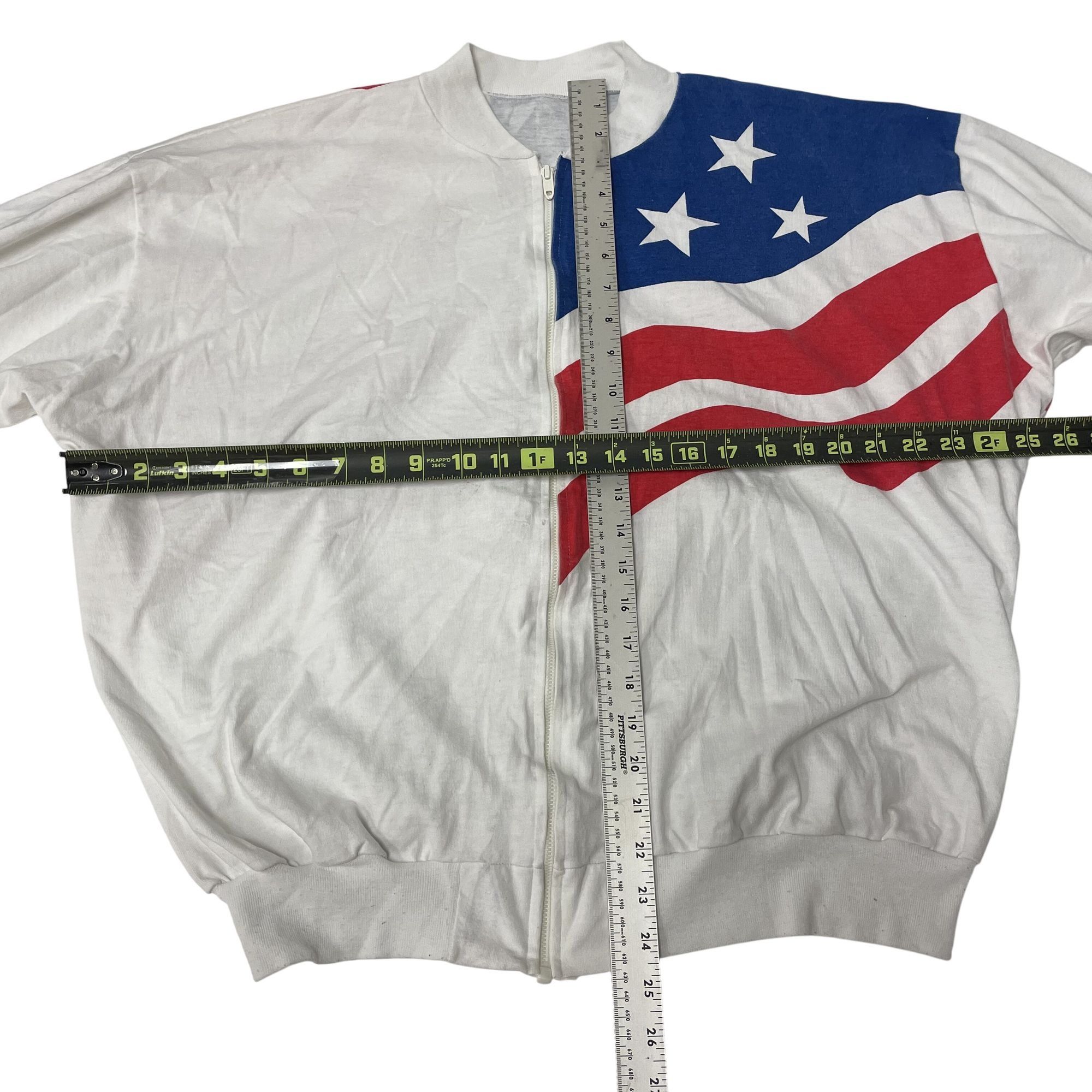 Other Vtg PATRIOTIC Windbreaker AMERICAN FLAG 50/50 USA Jacket Size US XL / EU 56 / 4 - 5 Thumbnail