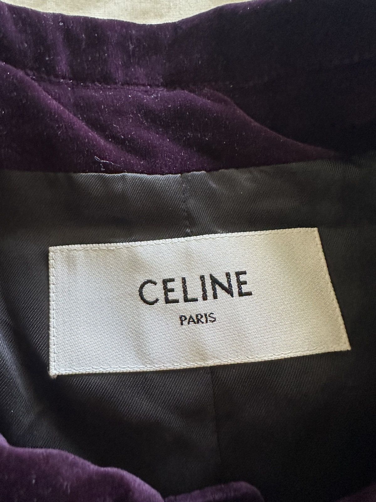 Celine Grail FW20 Celine purple velvet teddy jacket 46 Size US S / EU 44-46 / 1 - 10 Thumbnail