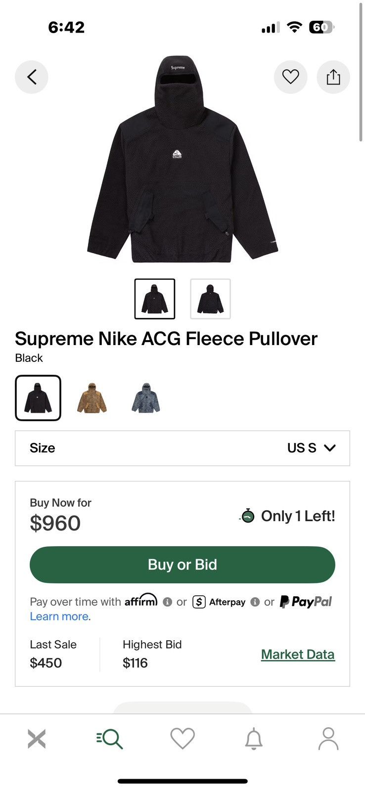 Supreme Supreme Nike ACG fleece Size US S / EU 44-46 / 1 - 5 Thumbnail