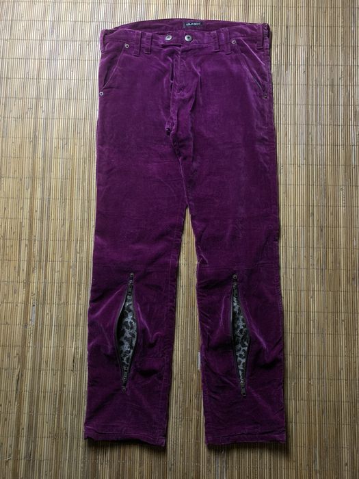 Japanese Brand Milkboy Velvet Purple Zip Pants | Grailed