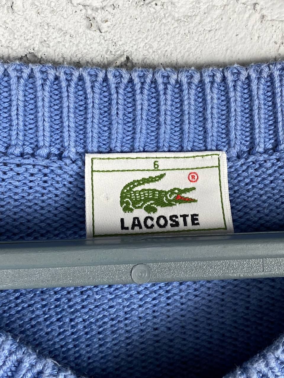Lacoste × Vintage Vintage Lacoste Sky Blye embroidery logo sweater knit Size US XL / EU 56 / 4 - 4 Thumbnail