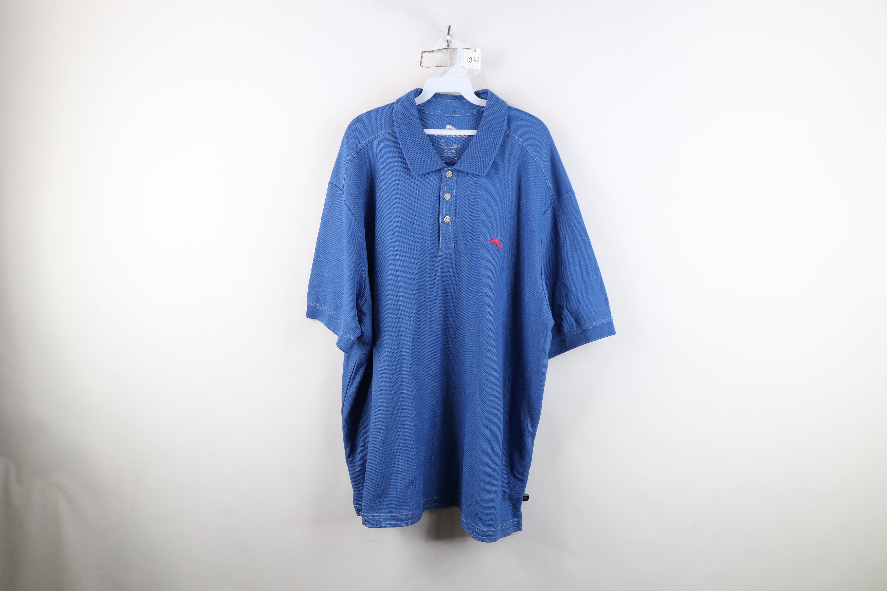 Tommy Bahama Tommy Baham Thermal Knit Collared Golf Polo Shirt Blue Size US XXL / EU 58 / 5 - 1 Thumbnail