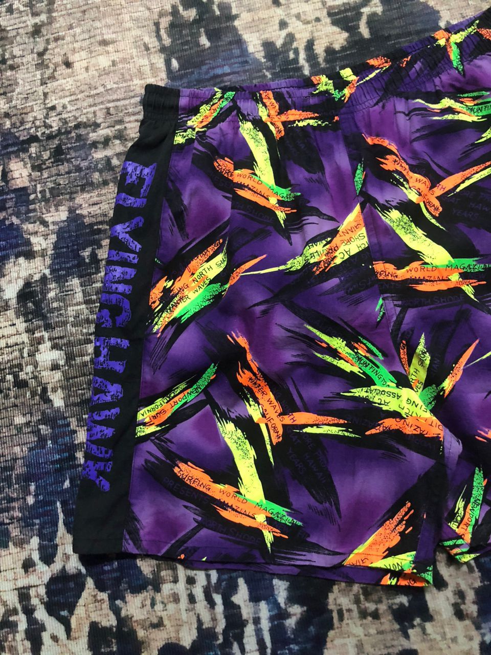 Japanese Brand Flying Hawk Surf Style Short Pants Abstract Design Size US 30 / EU 46 - 9 Thumbnail