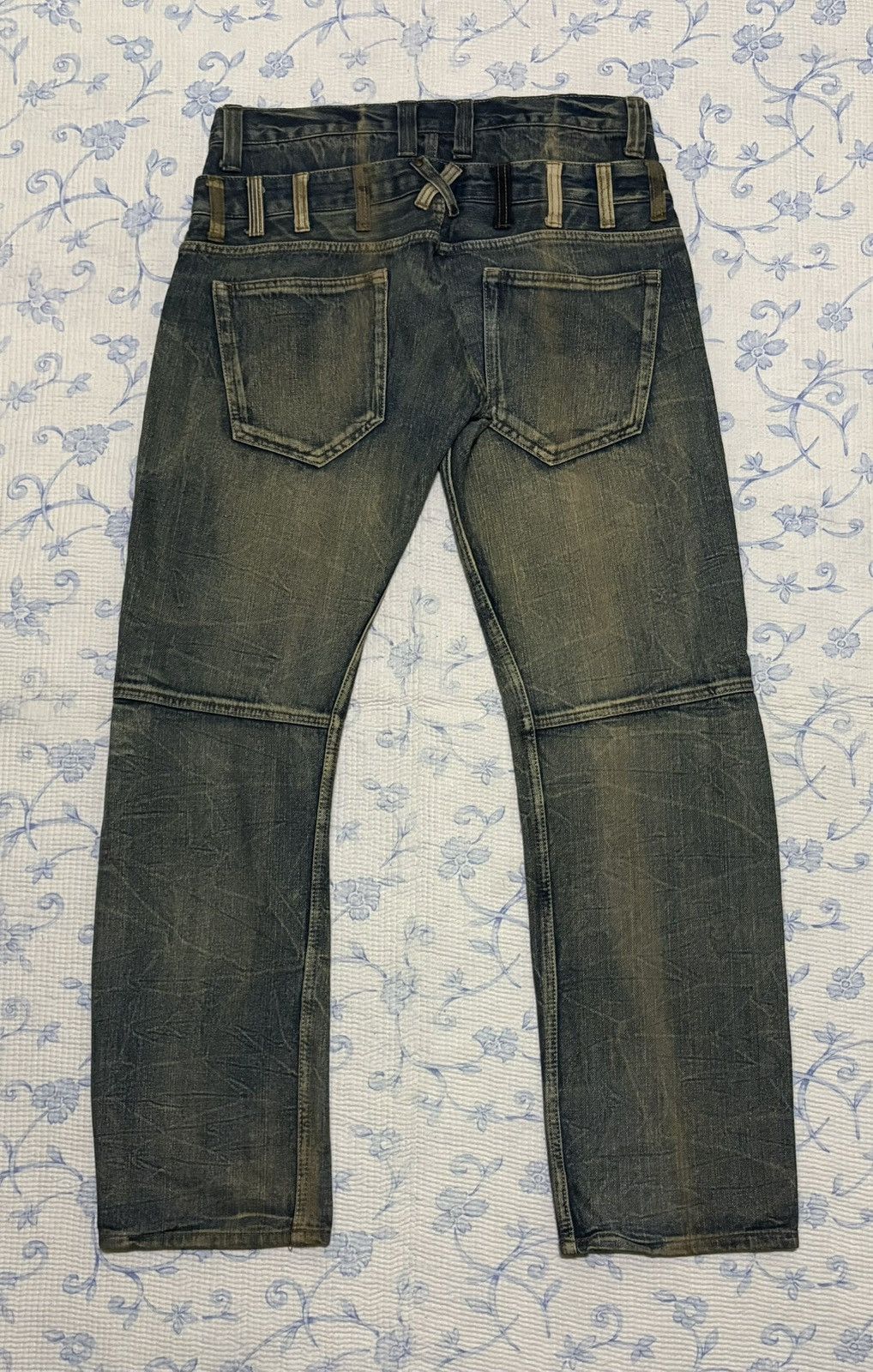 Japanese Brand × Vintage Japanese International World Streetwear Double Waist Jeans Size US 34 / EU 50 - 10 Thumbnail