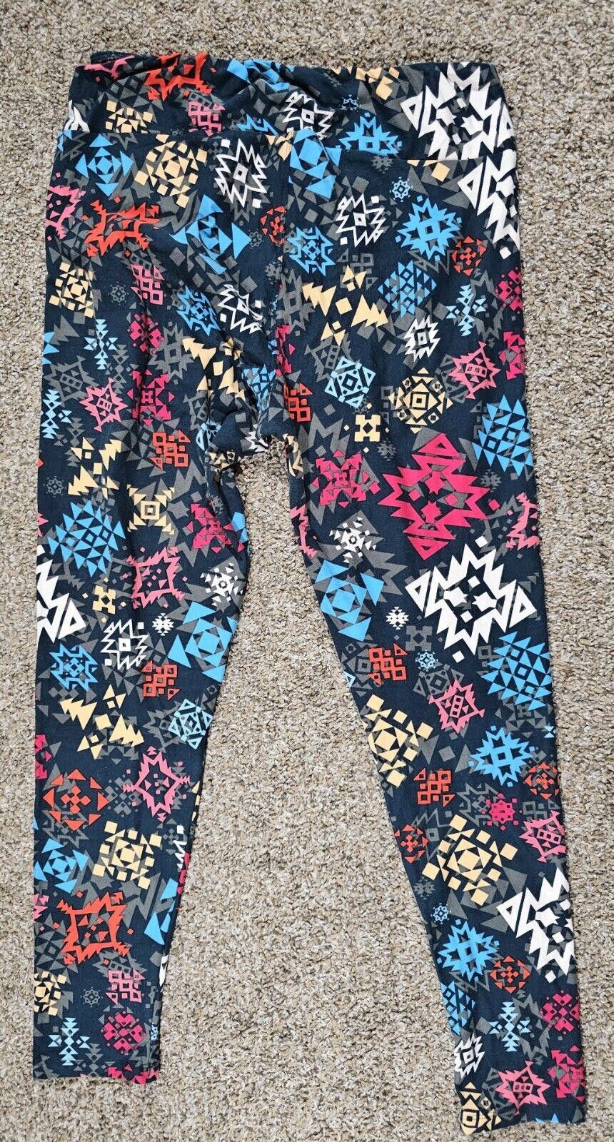 Designer lularoe abstract TC TALL & CURVY legging Size 30" / US 8 / IT 44 - 4 Thumbnail