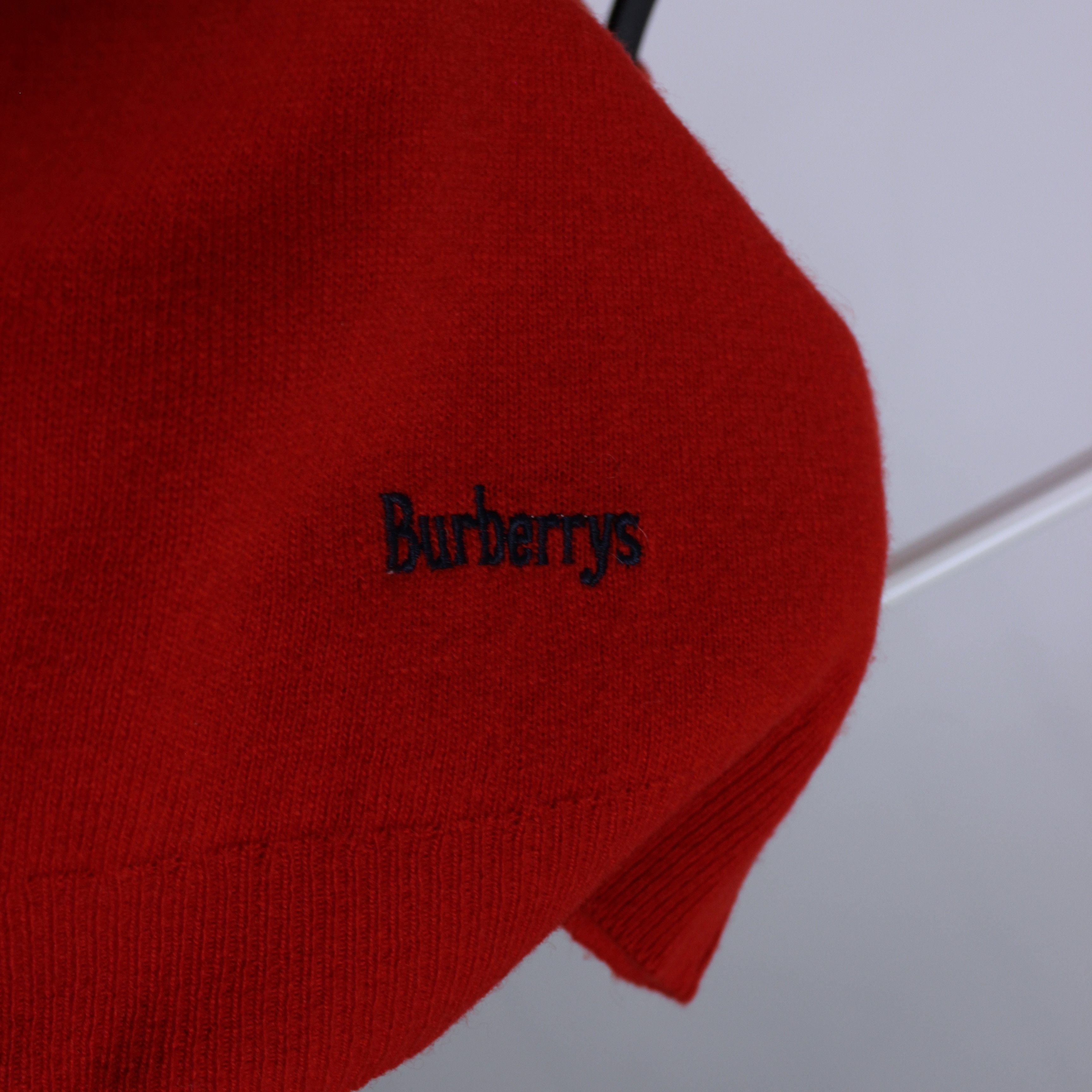 Burberry Burberrys sweater red wool XS S red pure Size S / US 4 / IT 40 - 4 Thumbnail