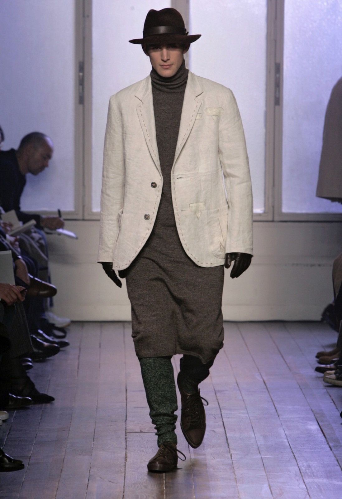 Yohji Yamamoto Yohji Yamamoto 05aw Silver Button Open Thread Sack Suit 2412 Size 42S - 3 Thumbnail