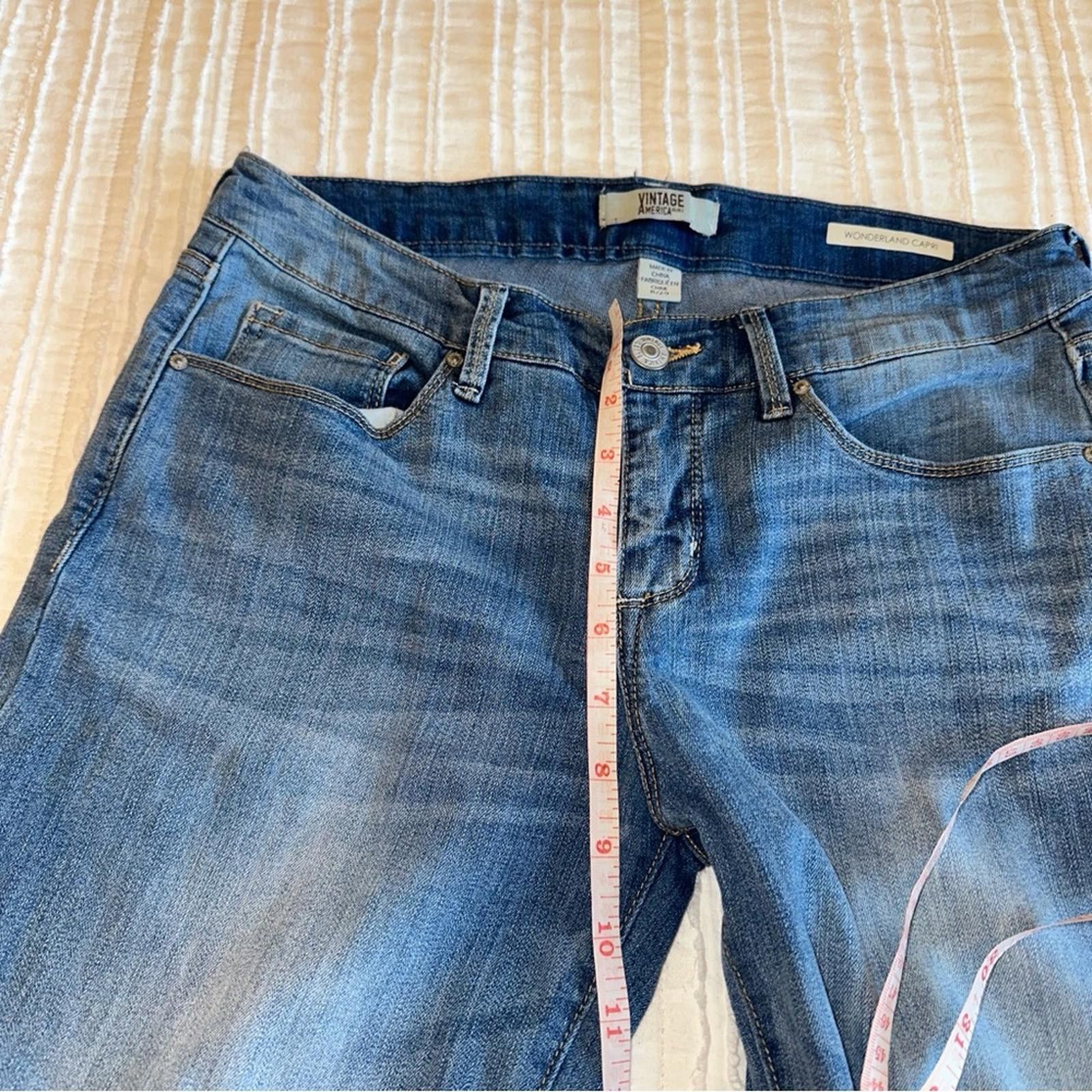 Other American Vintage 8/29 Gingham Wonderland Capri Ruffle Denim Size 30" / US 8 / IT 44 - 8 Thumbnail